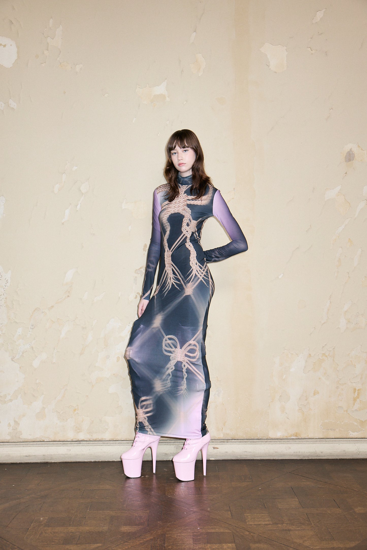OLAYA DRESS PRINT NEGRO