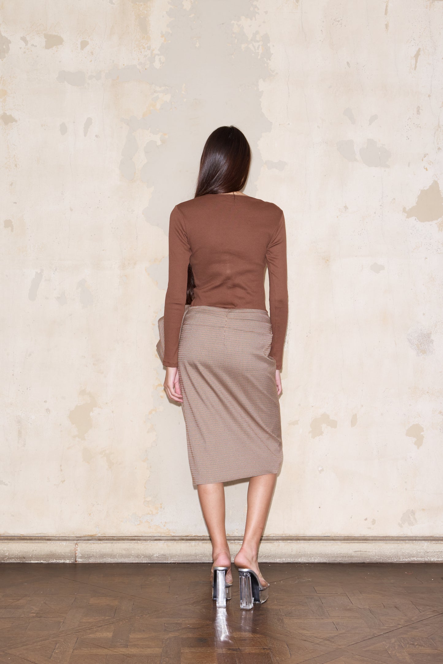 FREYRE SKIRT PRINCIPE DE GALES BEIGE
