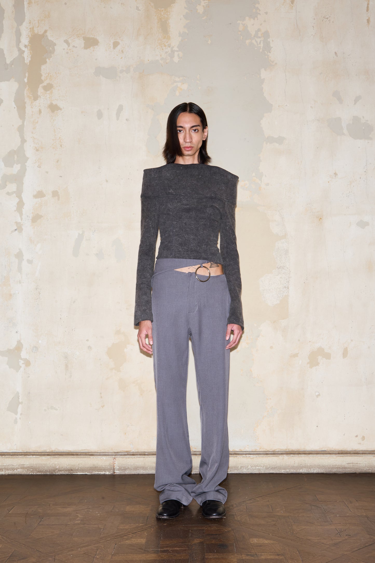 TRIUNVIRATO TOP DENIM NEGRO