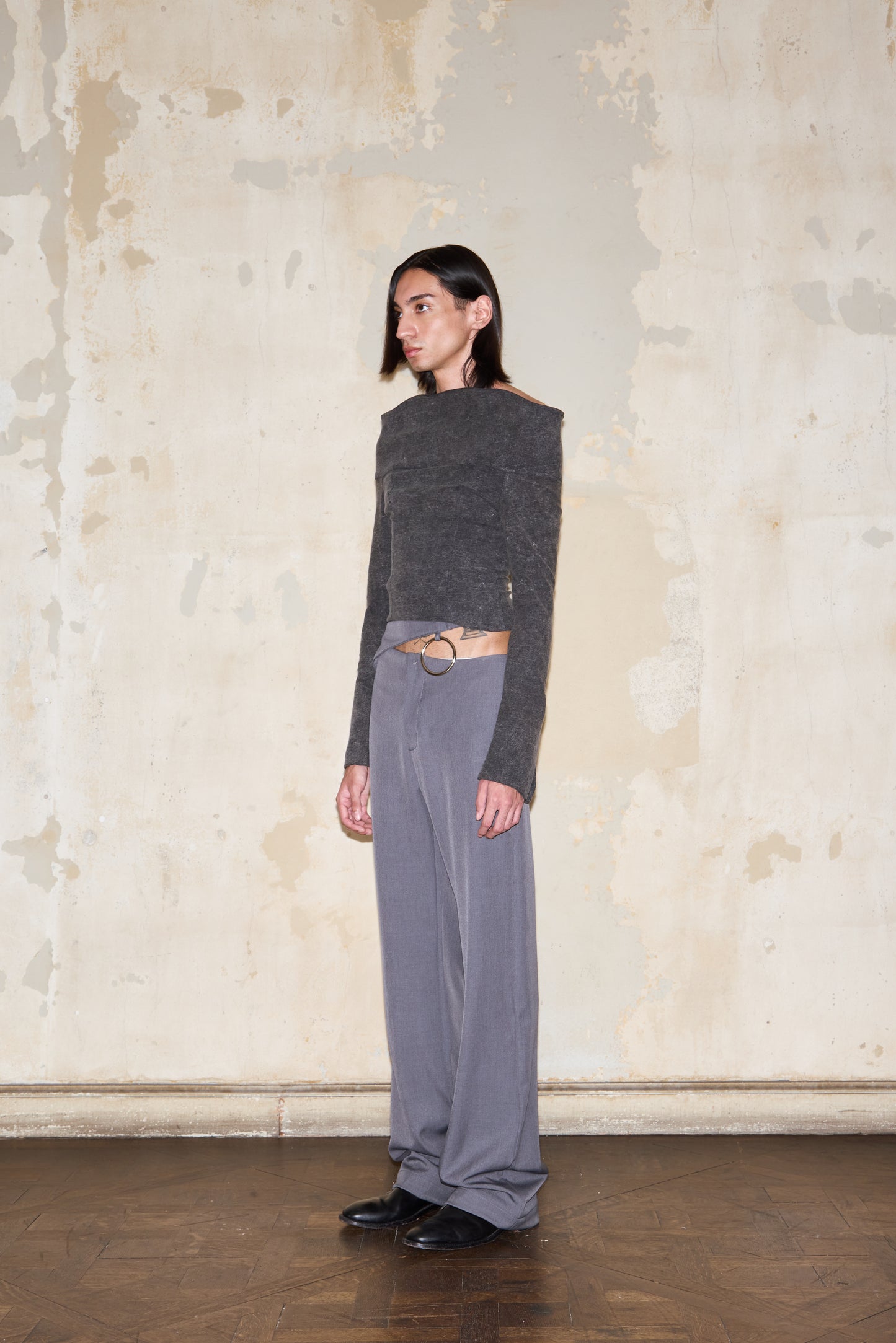 TRIUNVIRATO TOP DENIM NEGRO