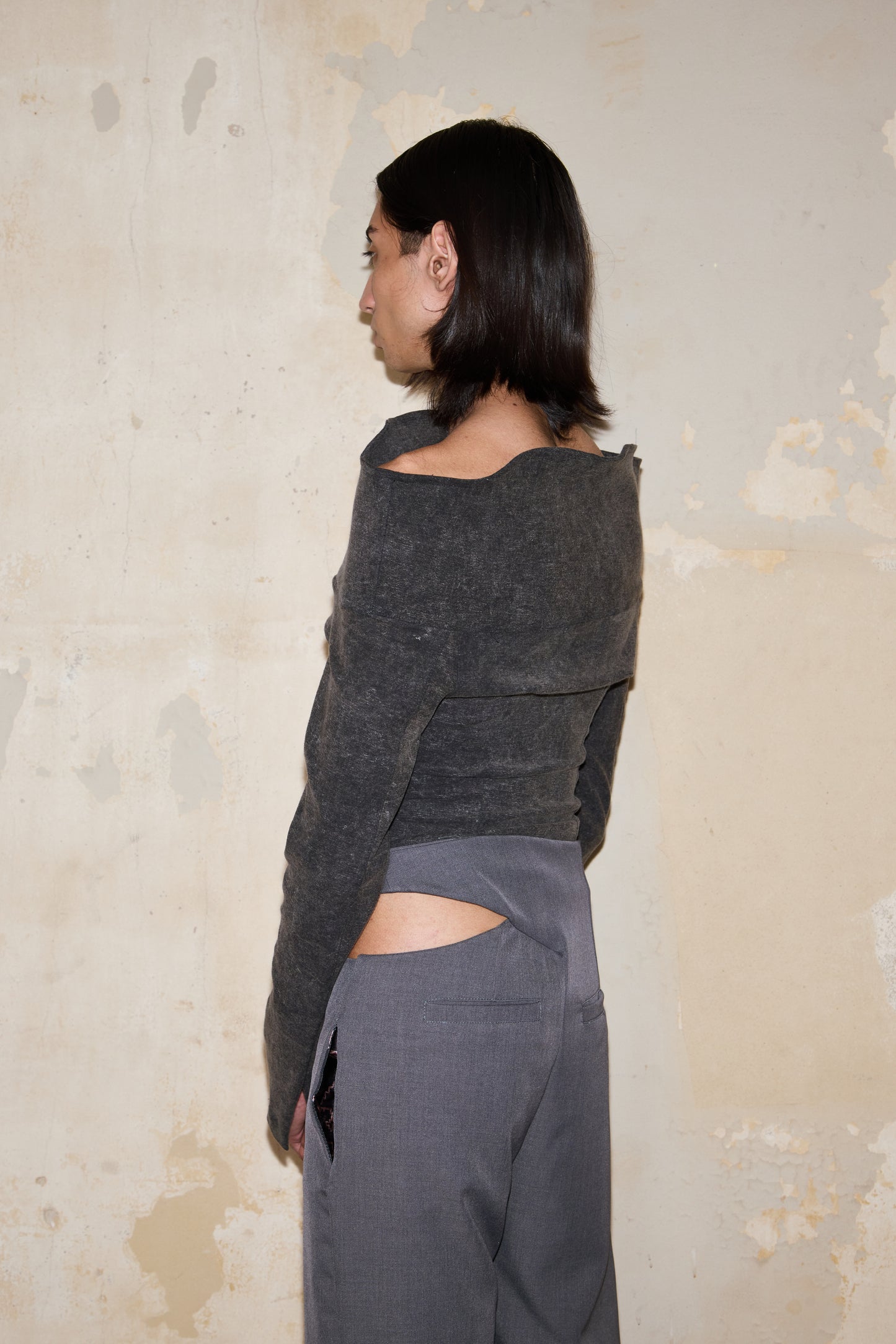 TRIUNVIRATO TOP DENIM NEGRO