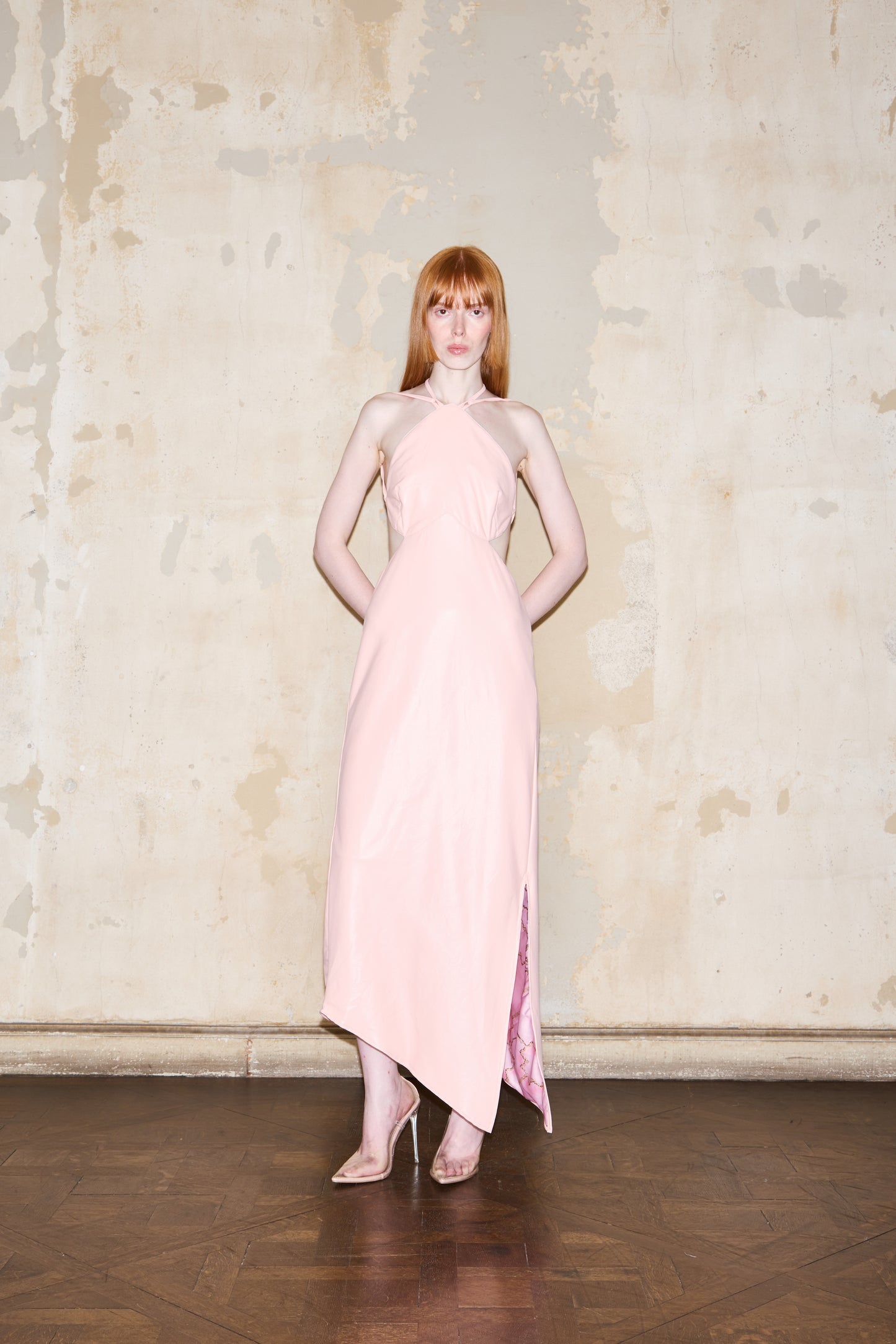 DIAZ DRESS ROSA ECO CUERO