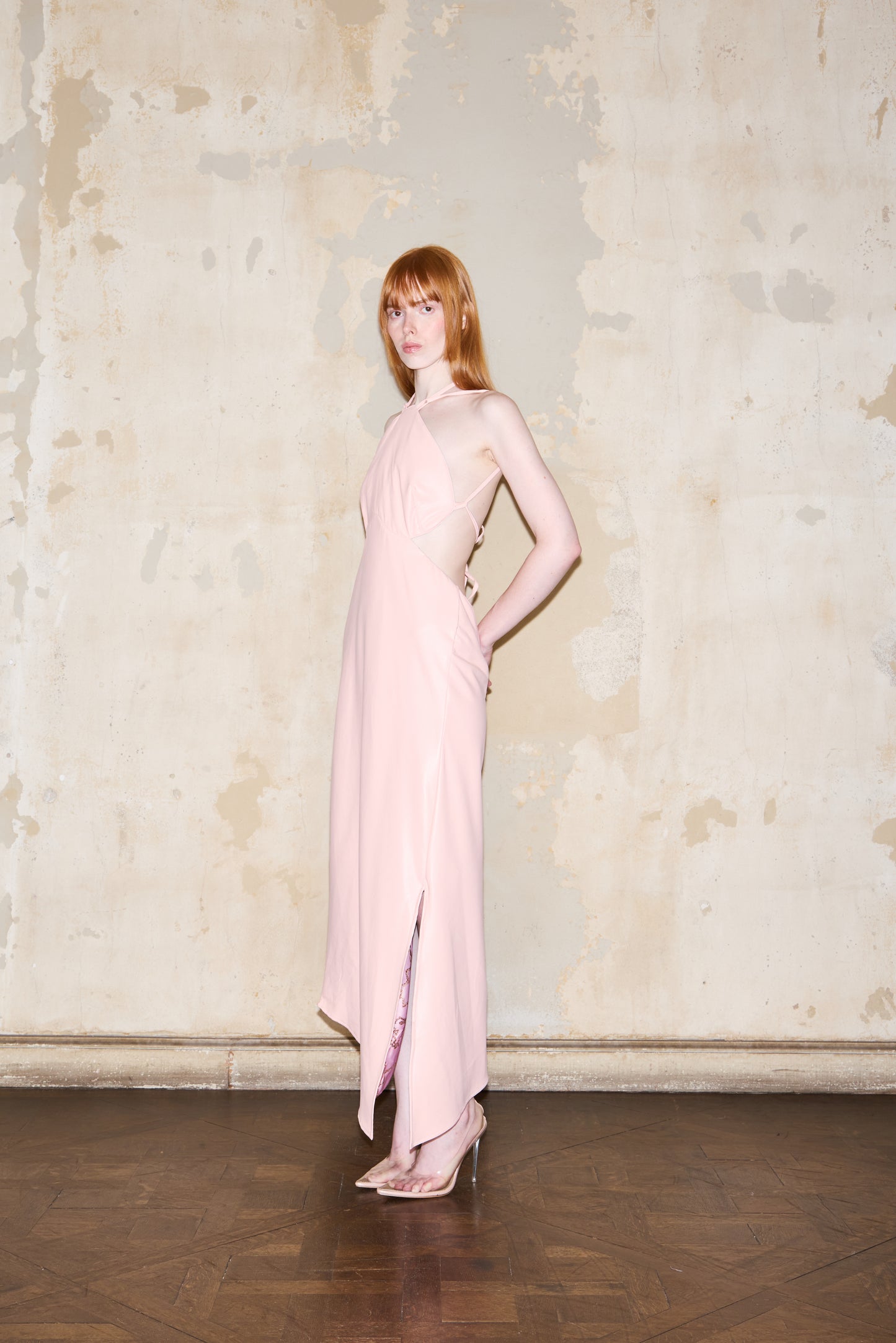 DIAZ DRESS ROSA ECO CUERO