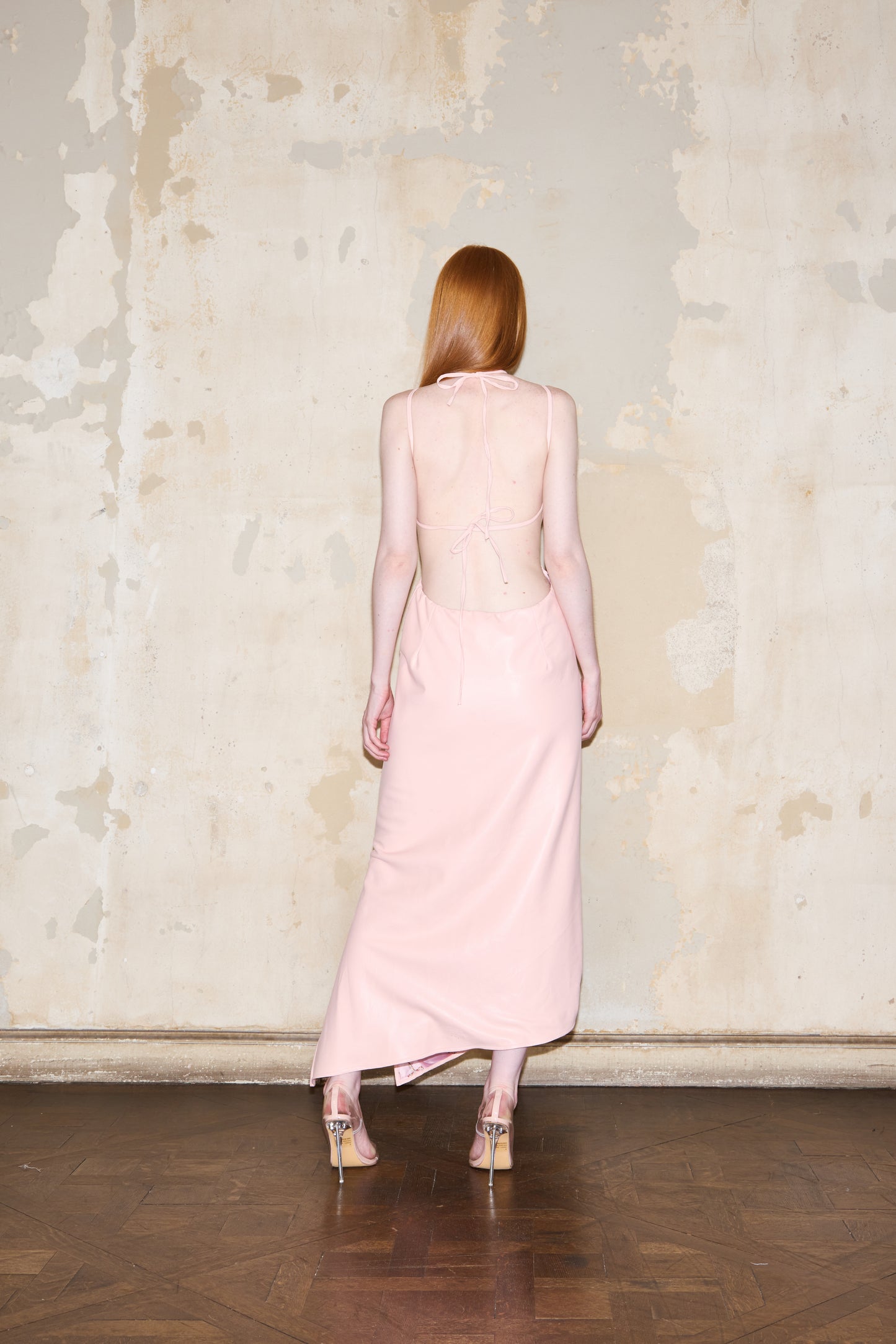 DIAZ DRESS ROSA ECO CUERO