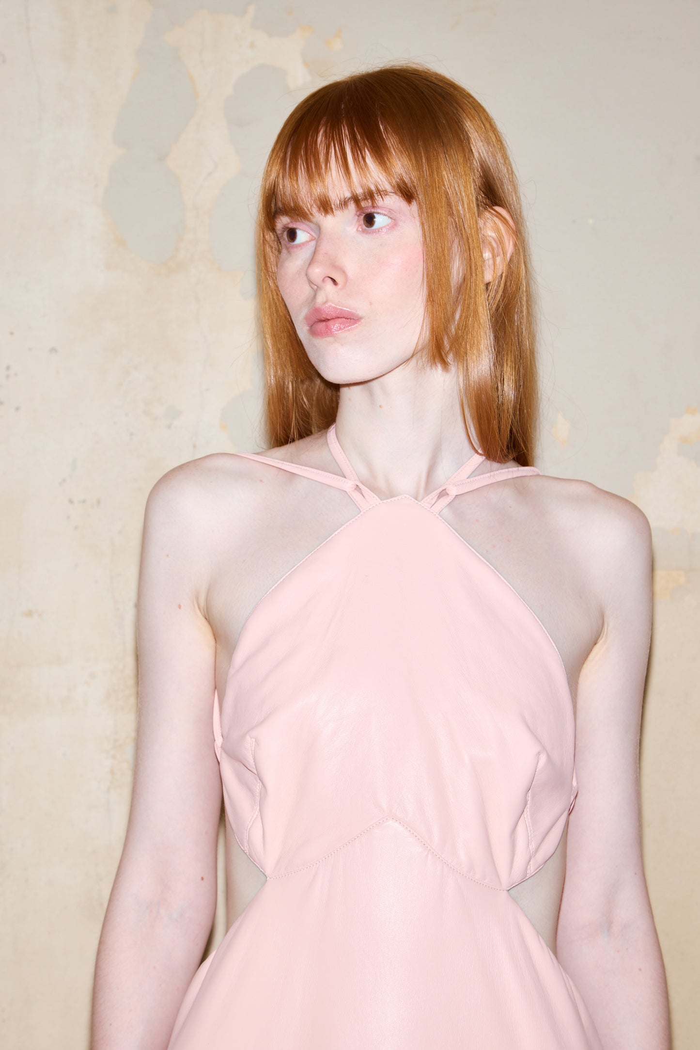 DIAZ DRESS ROSA ECO CUERO