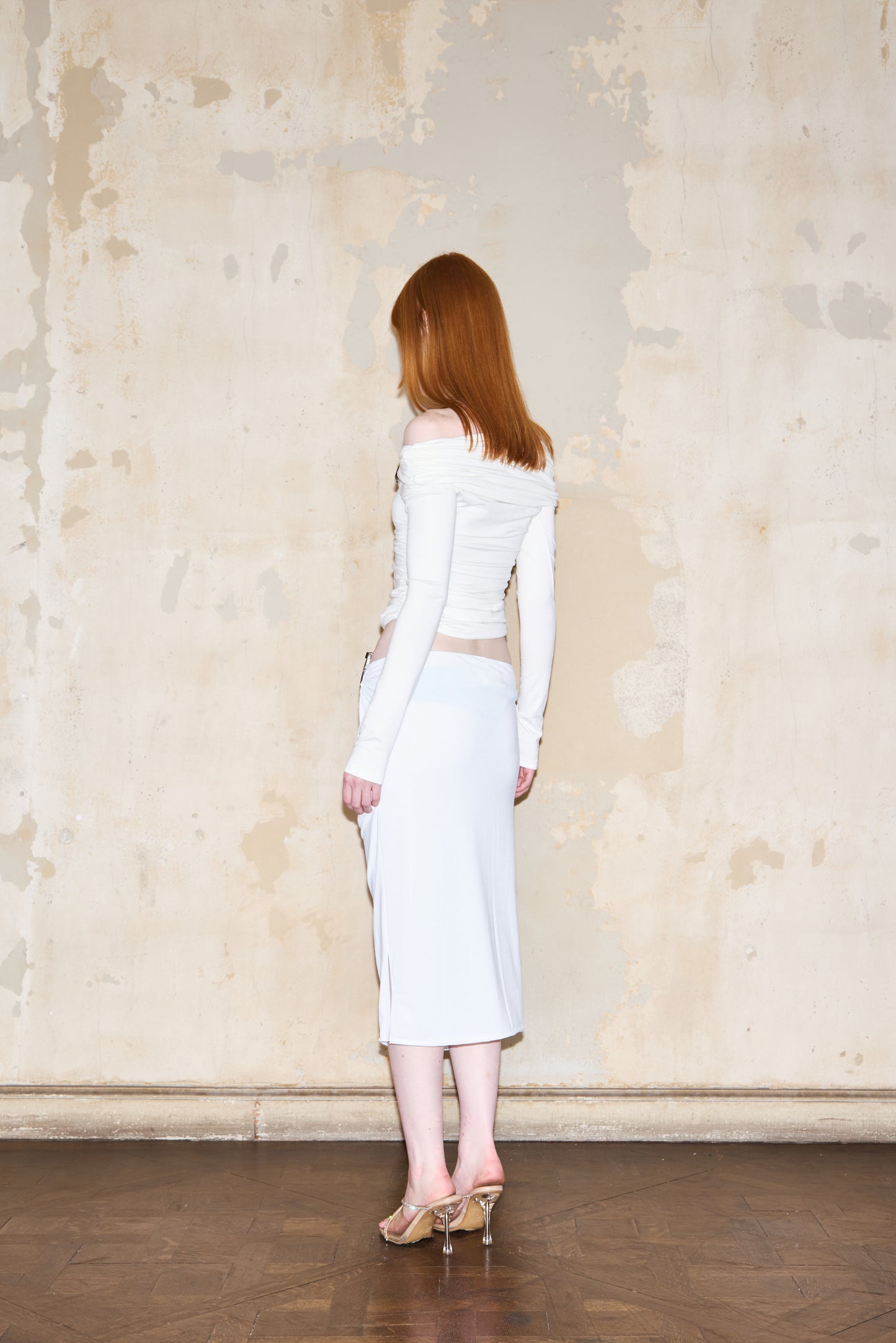 MIDI HELGUERA SKIRT BLANCA