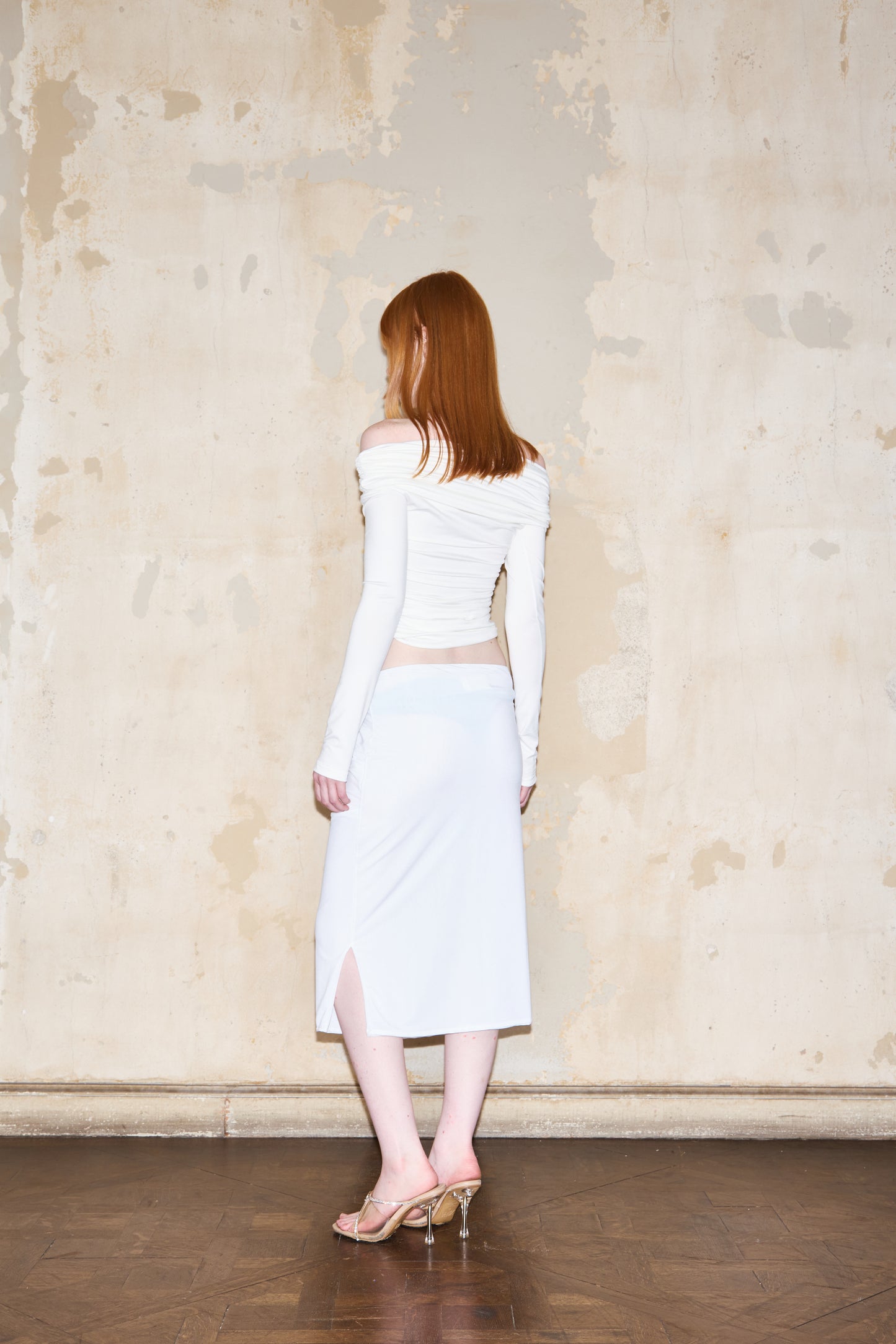MIDI HELGUERA SKIRT BLANCA