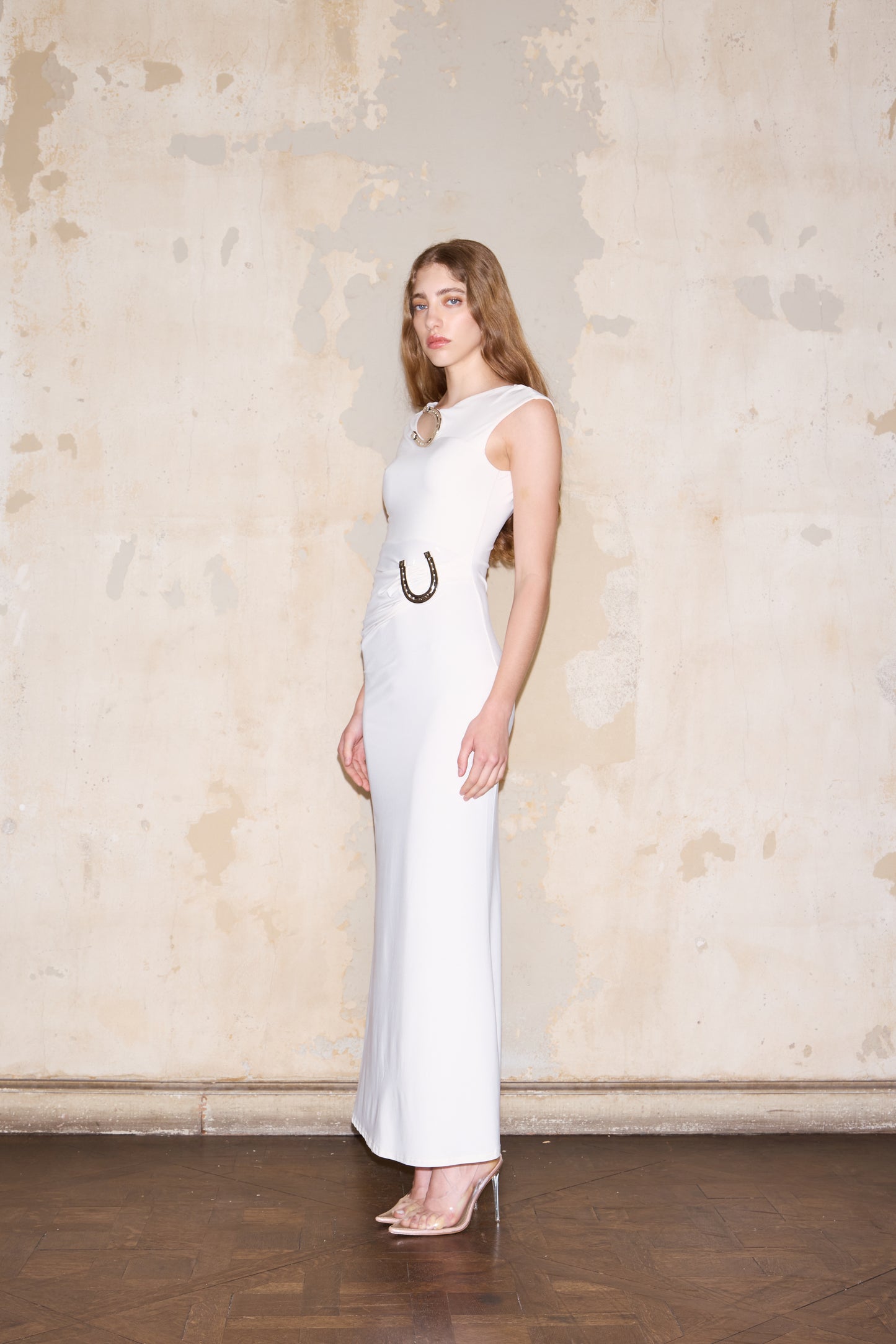 DEVOTO DRESS OFF WHITE