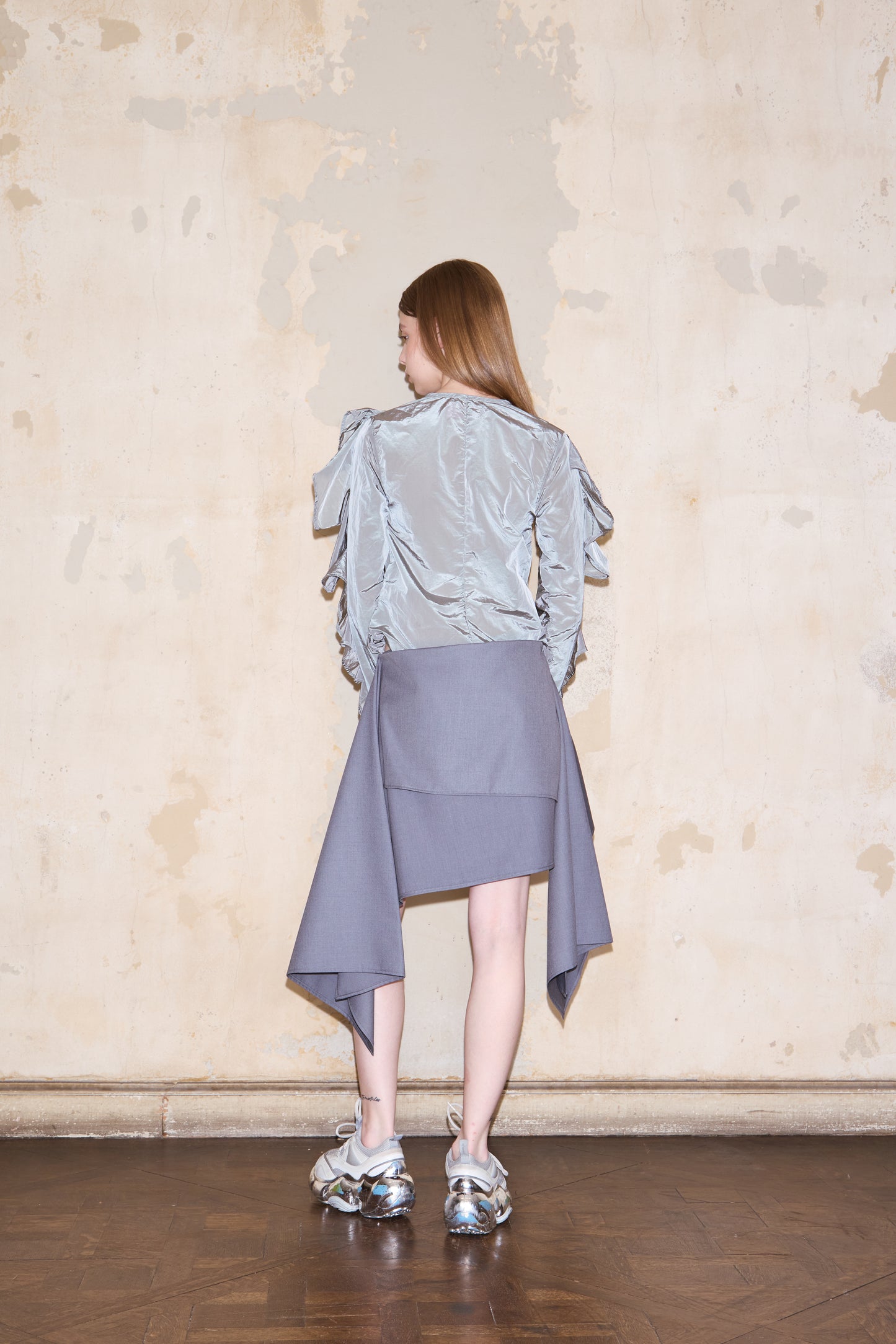 FINOCHIETTO SKIRT GRIS