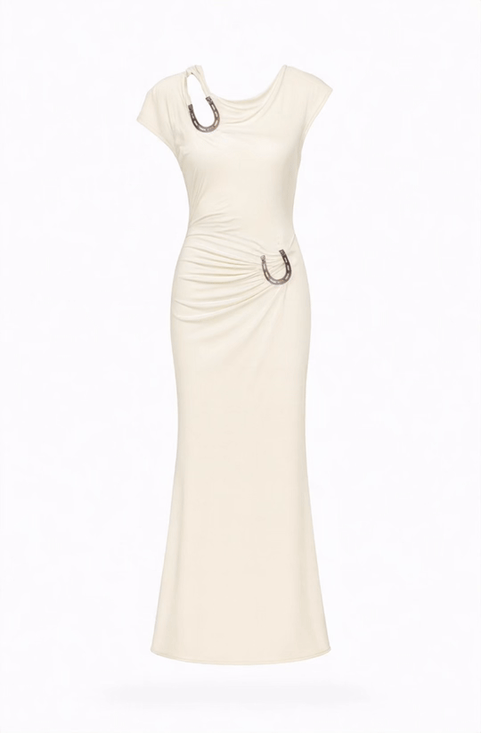 DEVOTO DRESS OFF WHITE