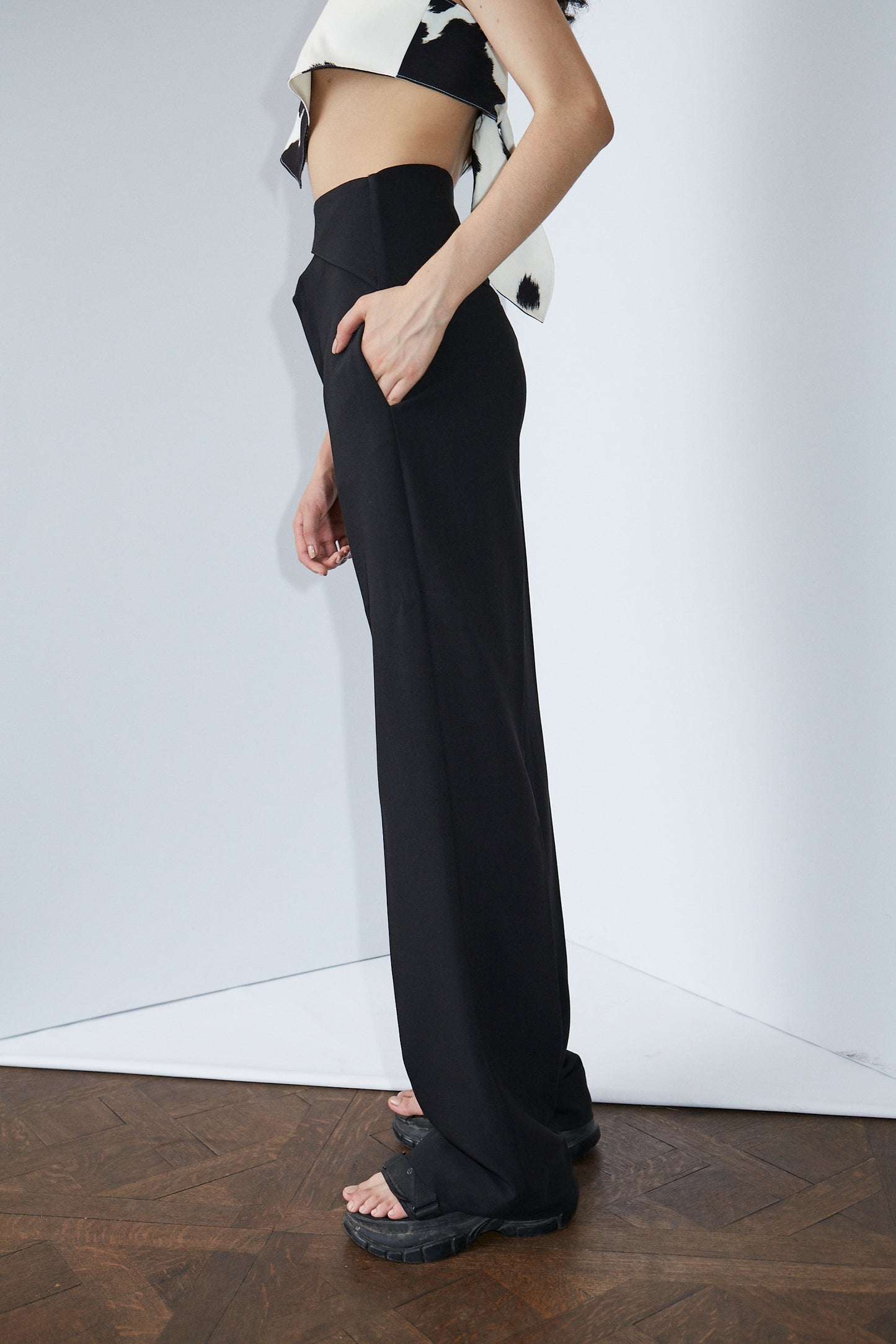Top Thorne Print Blanco & Negro
