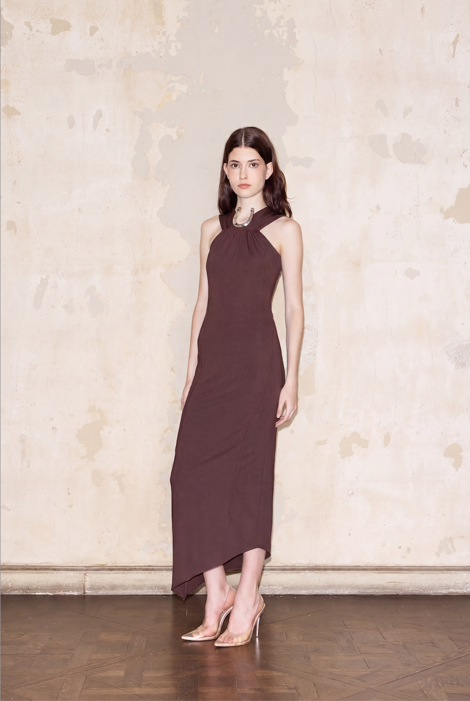 ROMULO DRESS CHOCOLATE