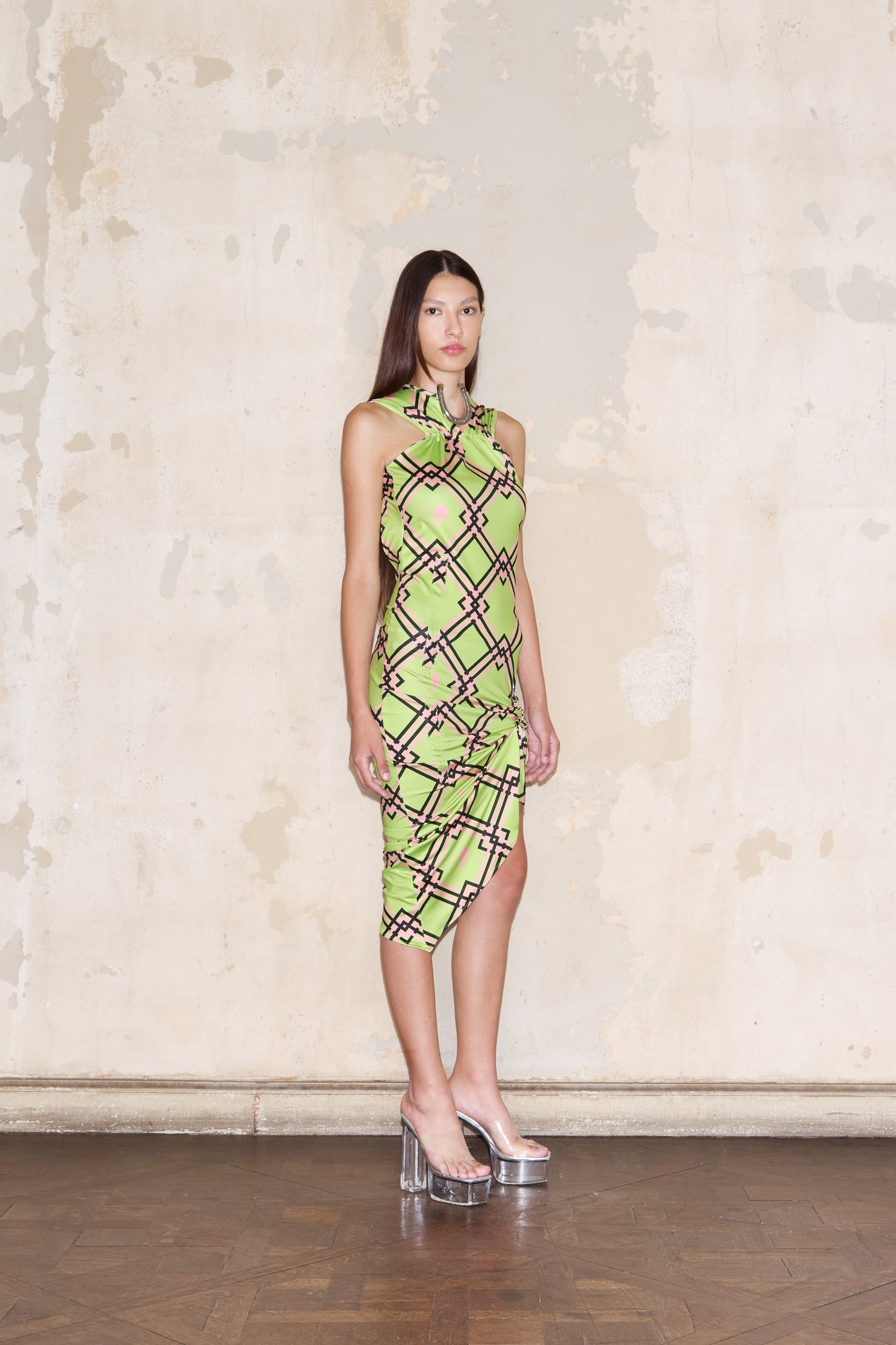 ROMULO DRESS PRINT VERDE