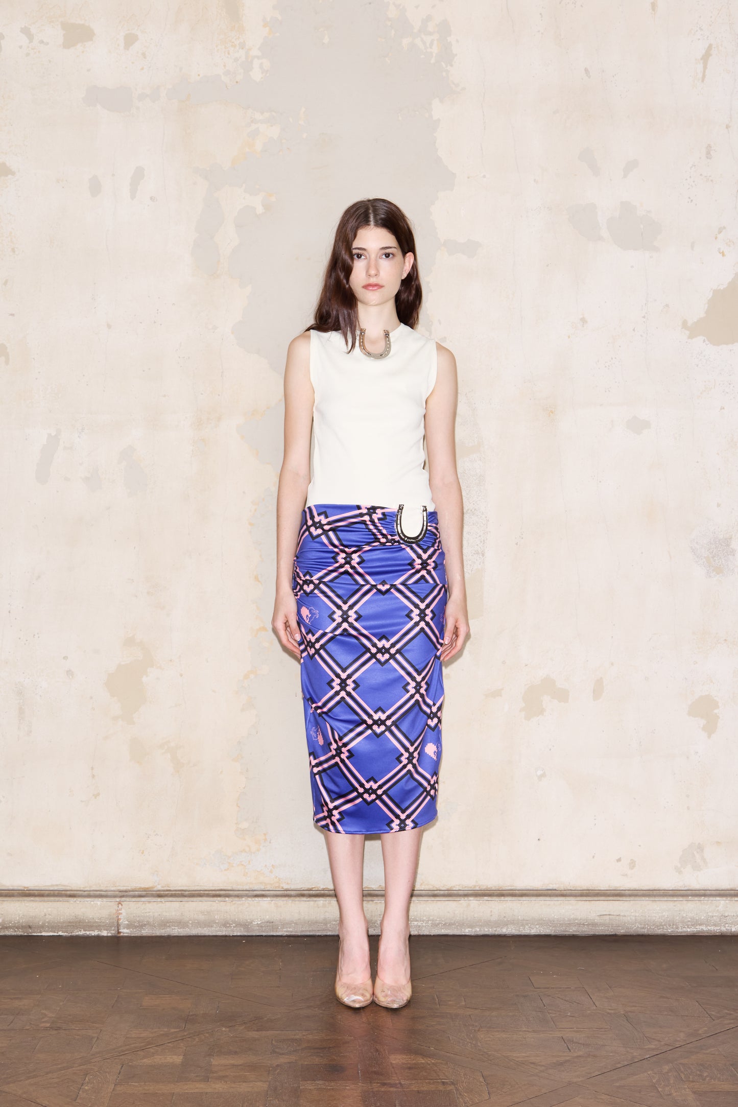 HELGUERA SKIRT PRINT AZUL