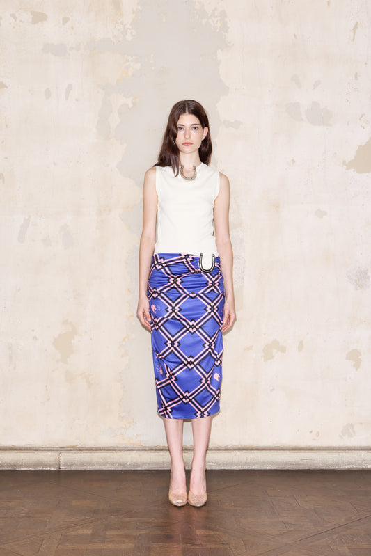 HELGUERA SKIRT PRINT AZUL