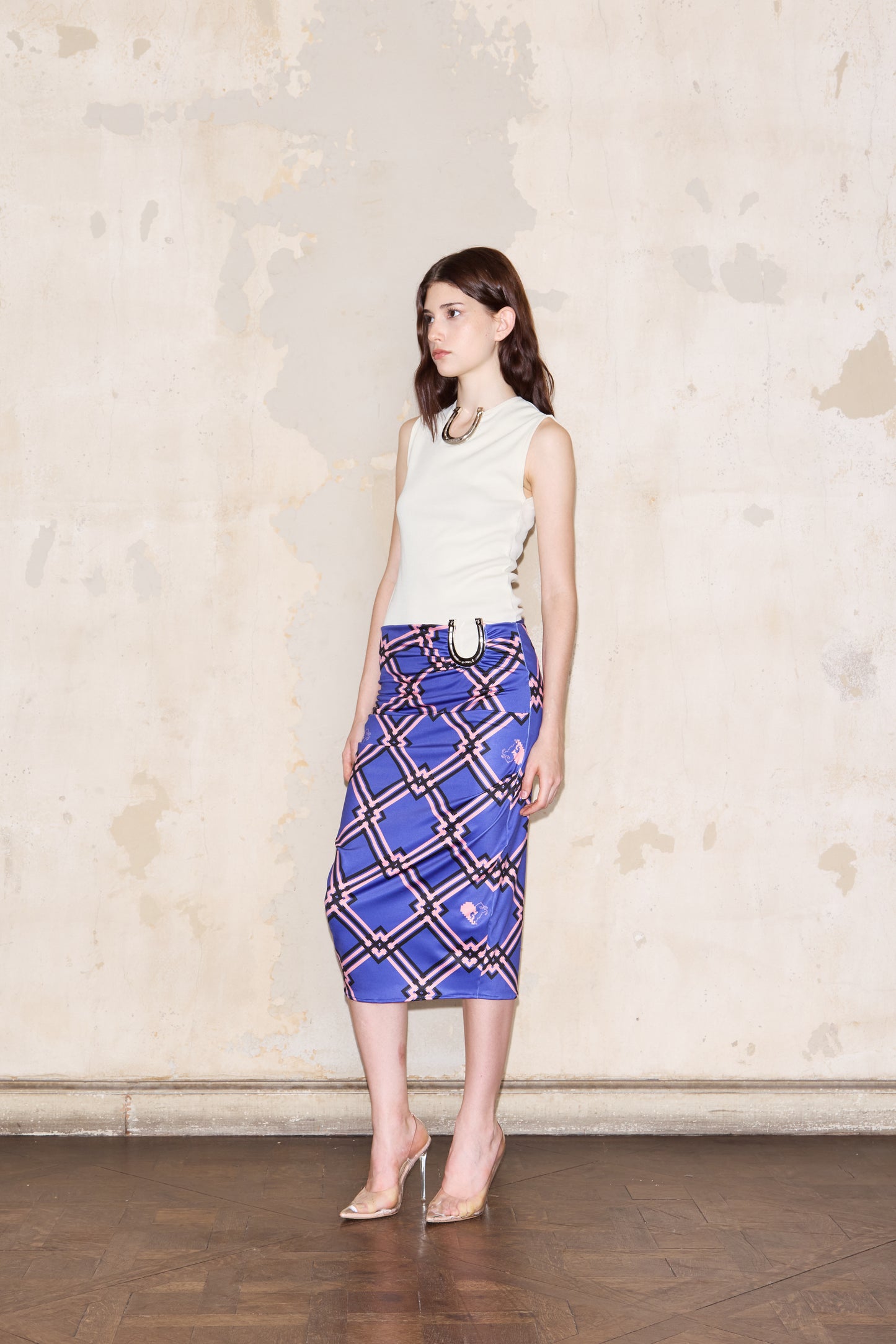 HELGUERA SKIRT PRINT AZUL