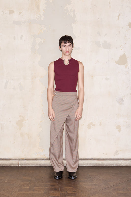 PIZURNO PANT PRINCIPE DE GALES BEIGE
