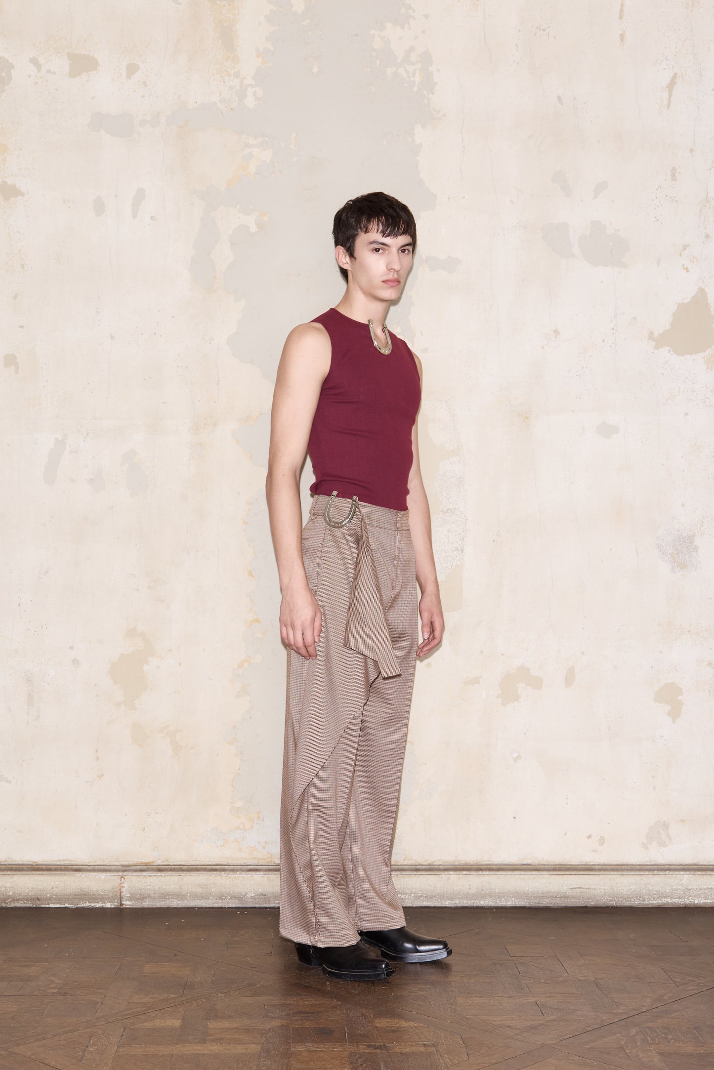 PIZURNO PANT PRINCIPE DE GALES BEIGE