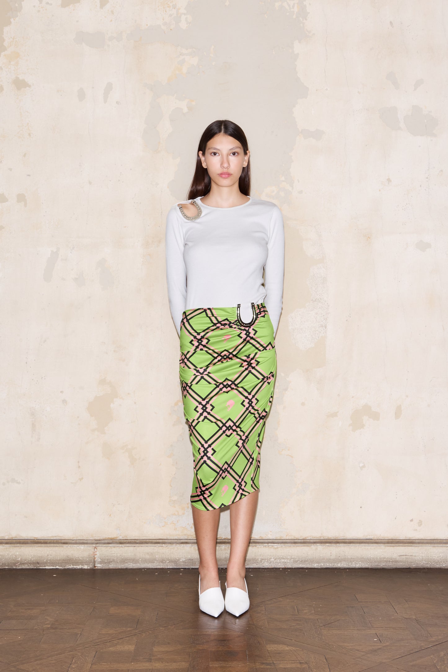 HELGUERA SKIRT PRINT VERDE
