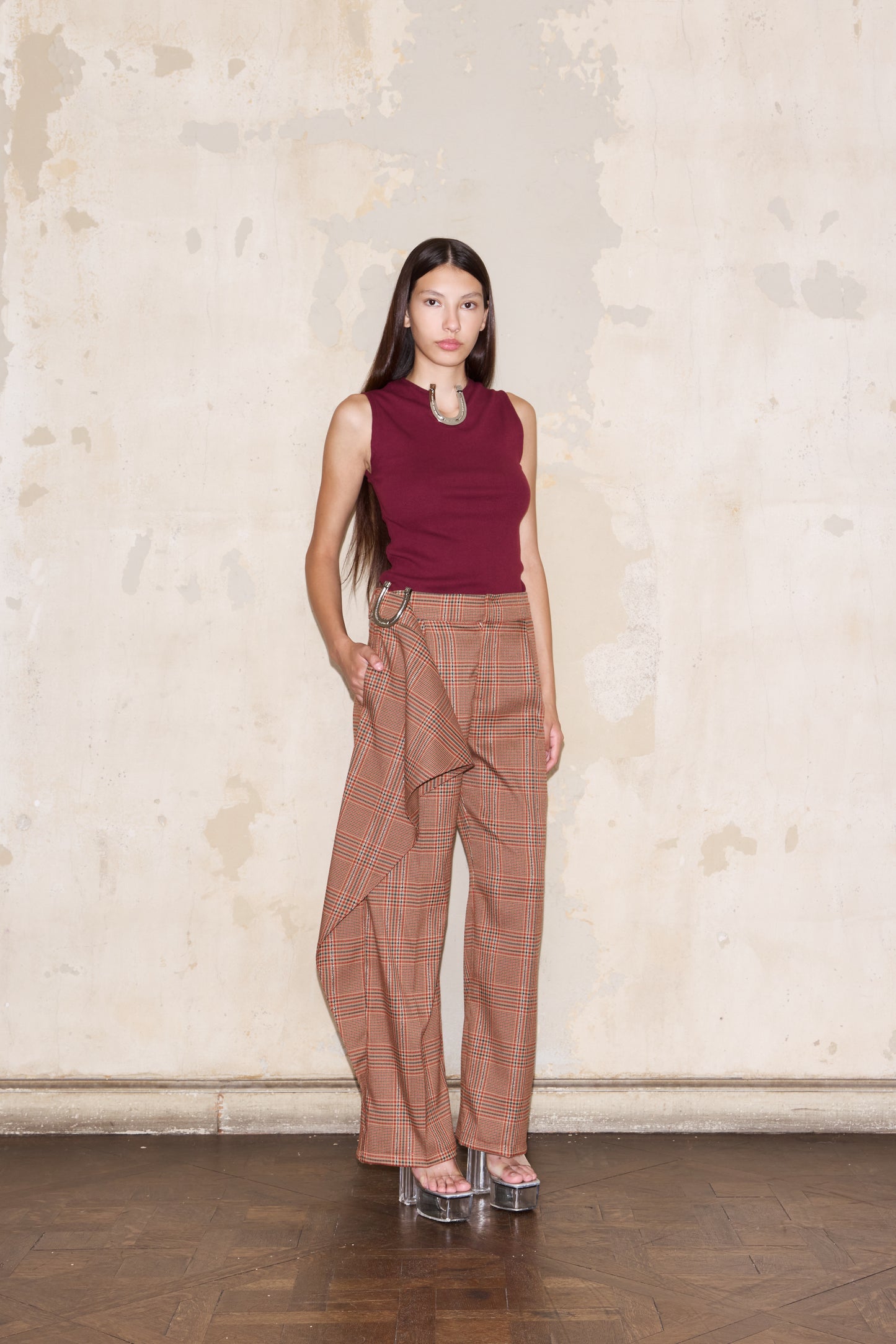 PIZURNO PANT PRINCIPE DE GALES ROJO