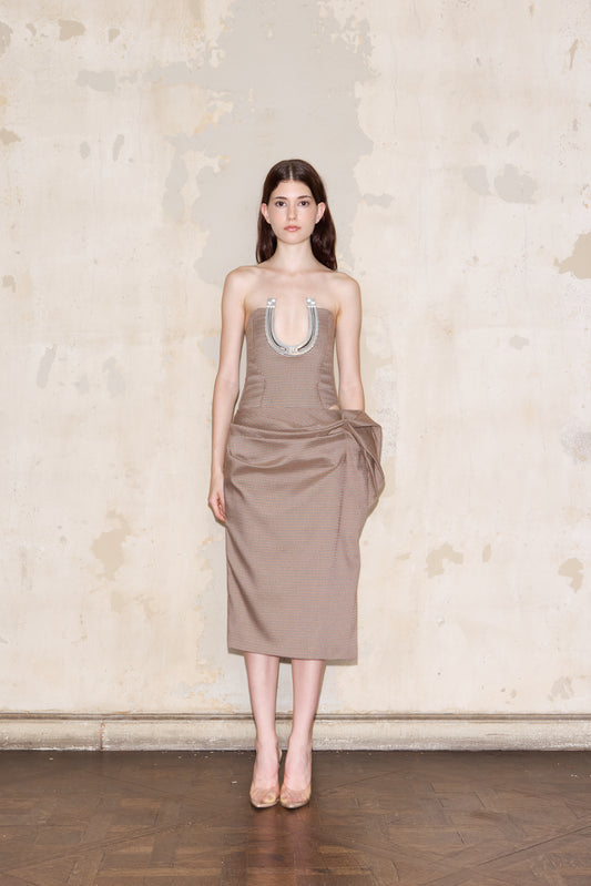 FREYRE SKIRT PRINCIPE DE GALES BEIGE