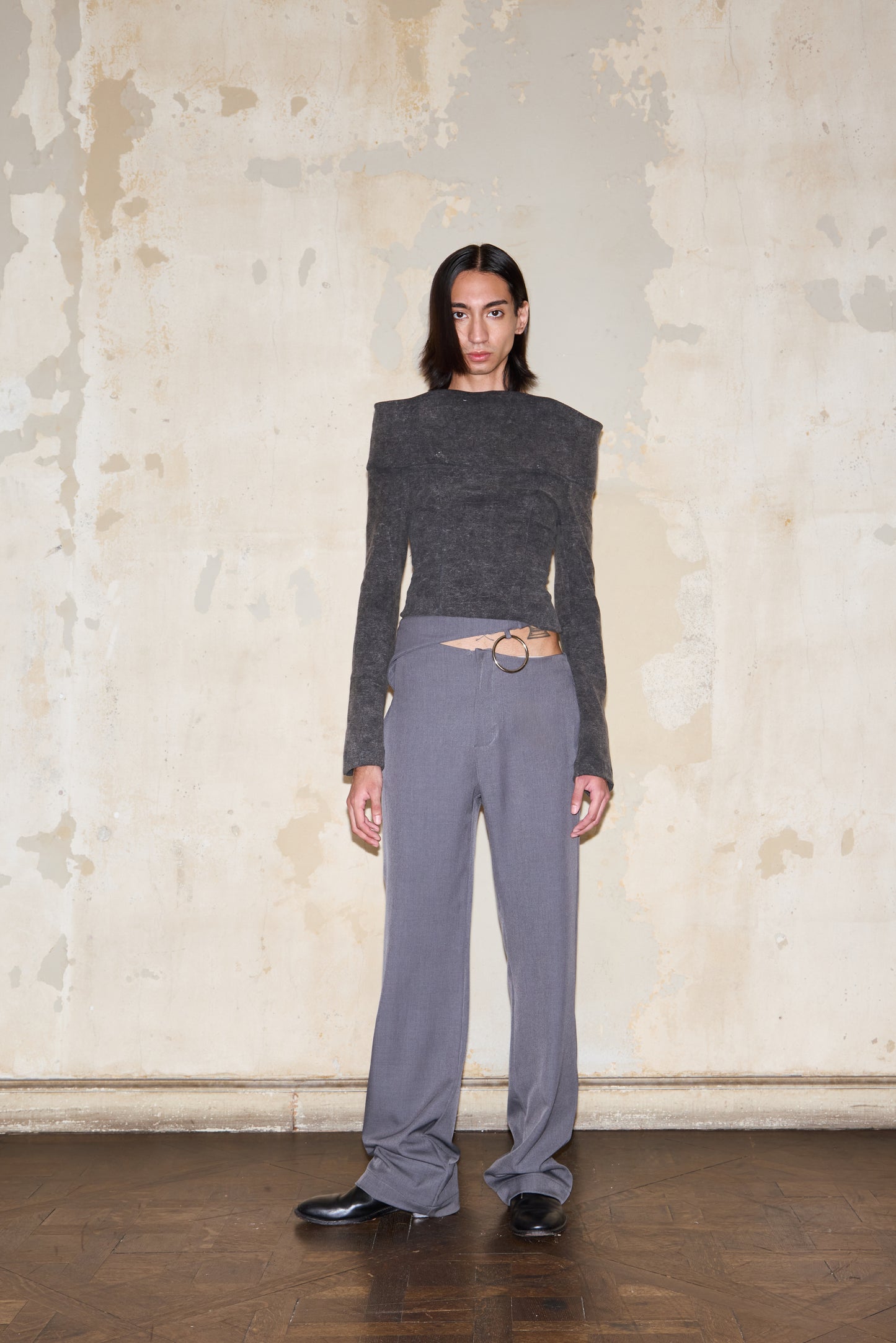 TRIUNVIRATO TOP DENIM NEGRO