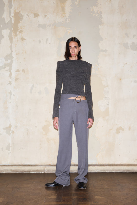 TRIUNVIRATO TOP DENIM NEGRO