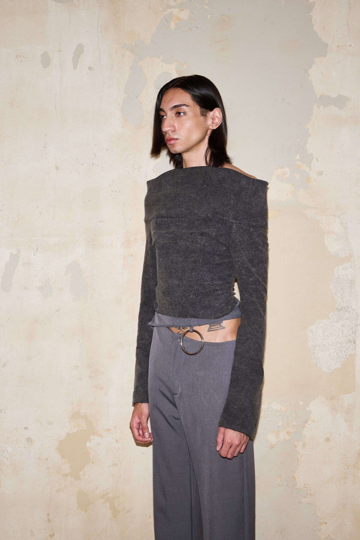 TRIUNVIRATO TOP DENIM NEGRO