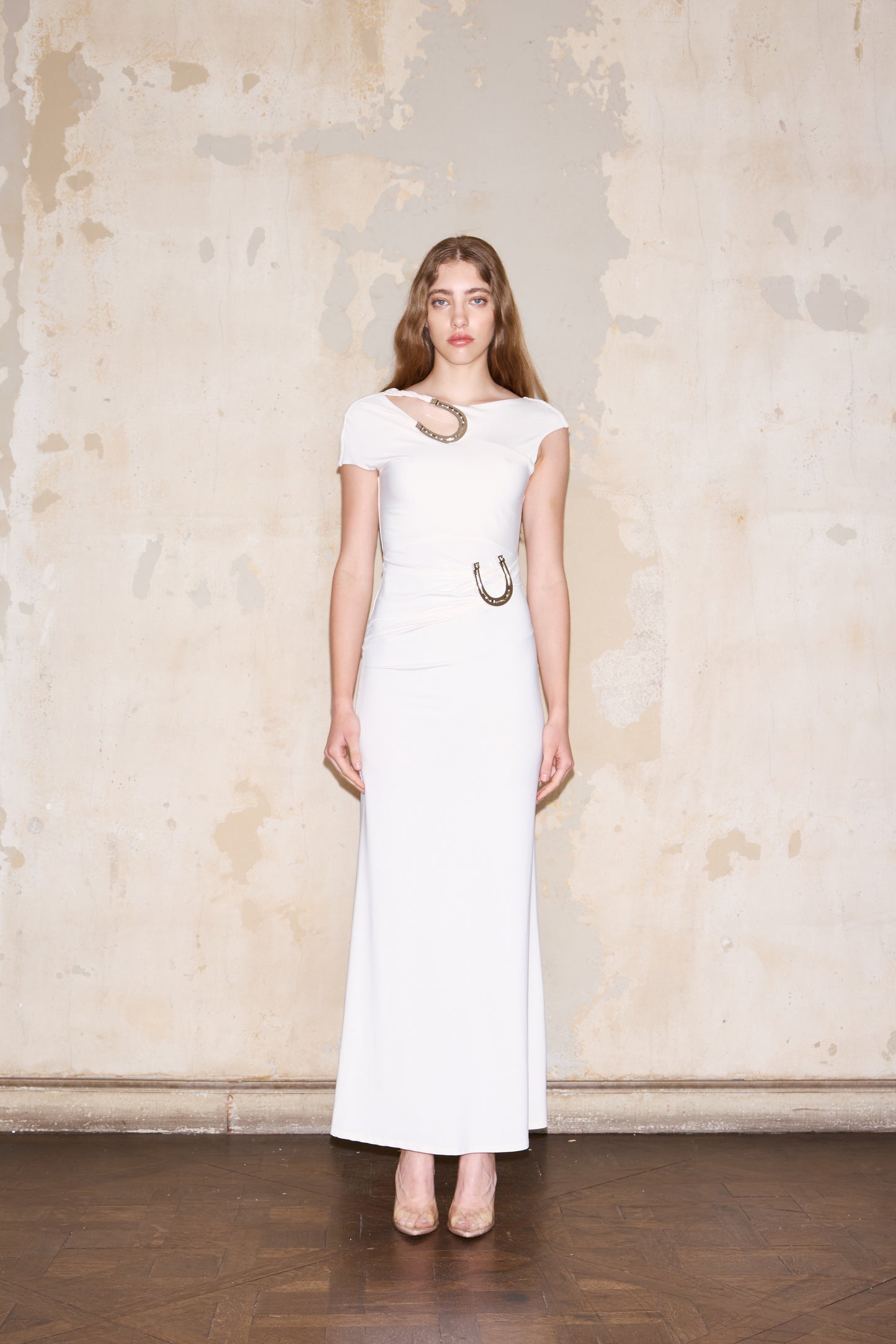 DEVOTO DRESS OFF WHITE