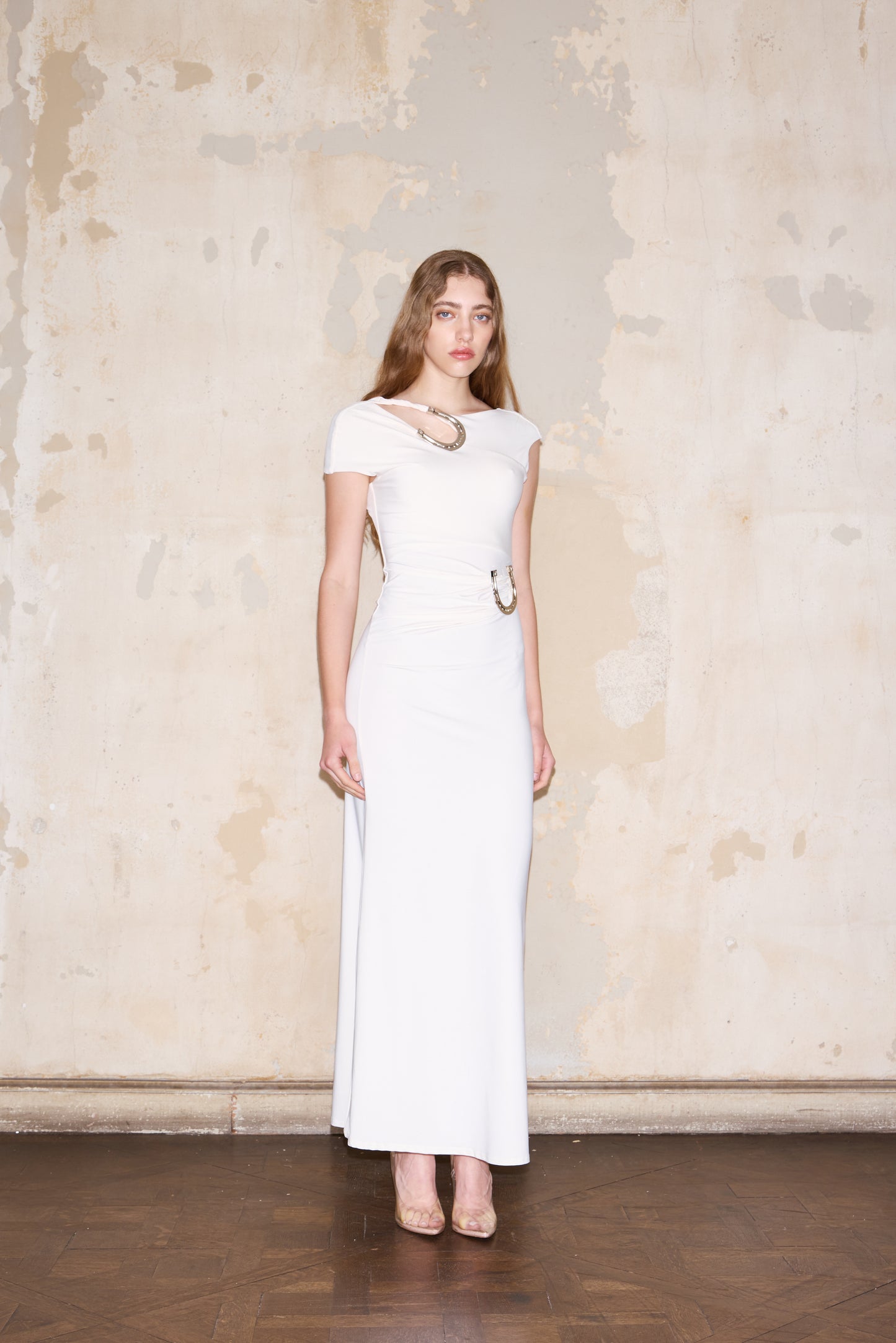 DEVOTO DRESS OFF WHITE