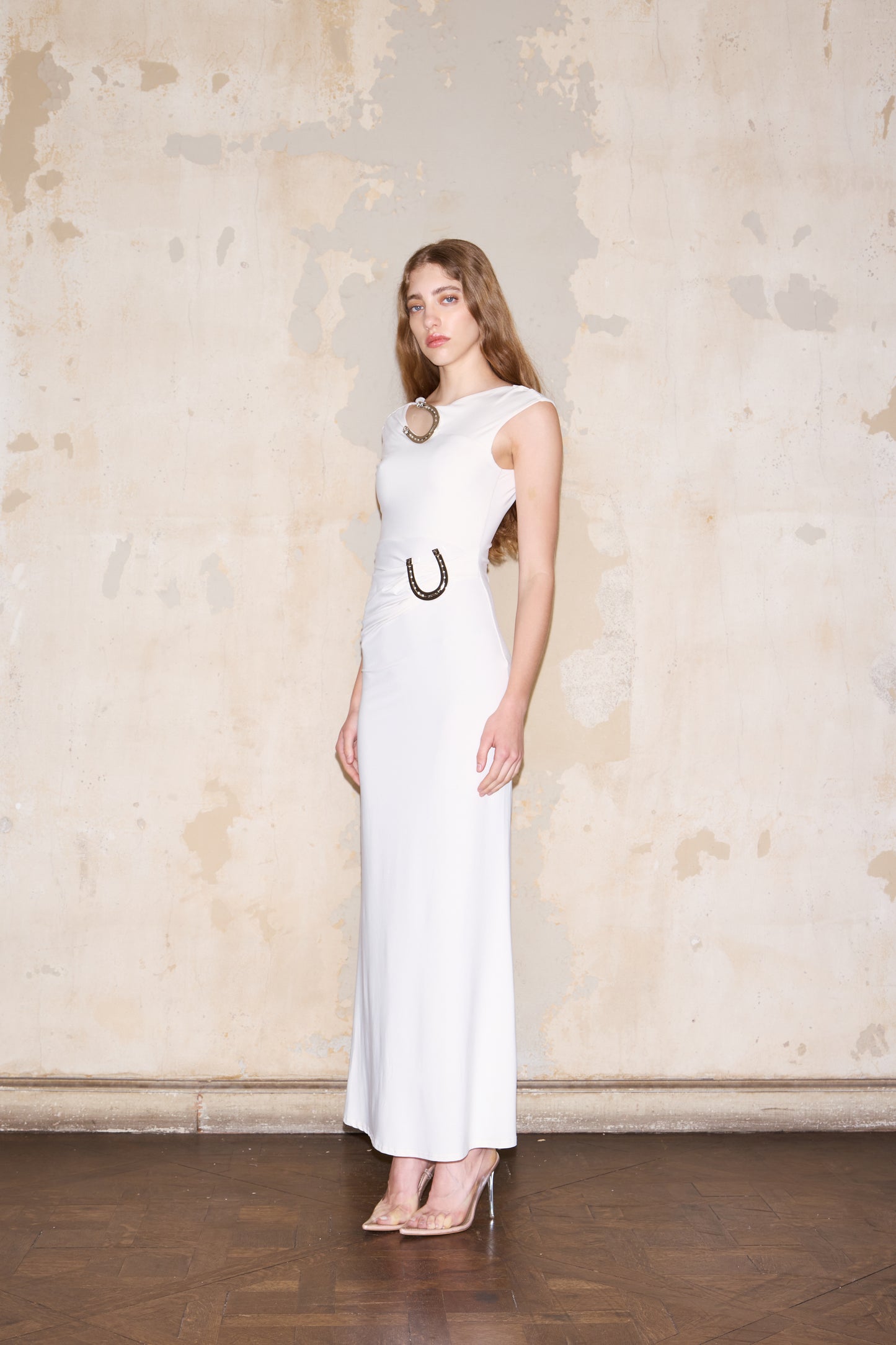 DEVOTO DRESS OFF WHITE