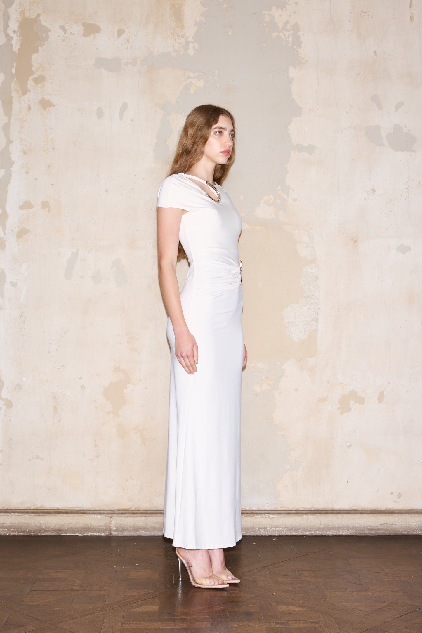 DEVOTO DRESS OFF WHITE