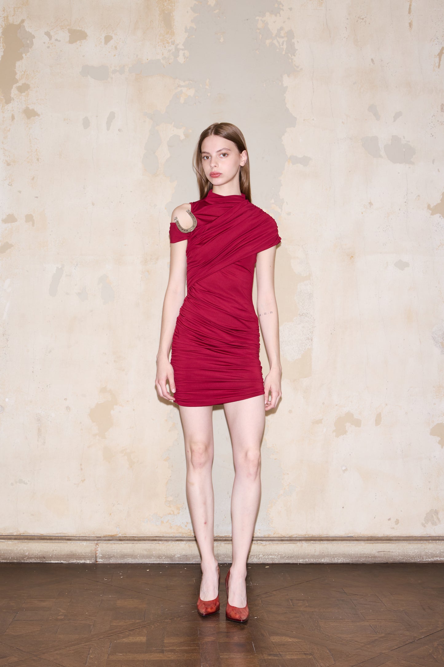 URQUIZA DRESS BORDEAUX