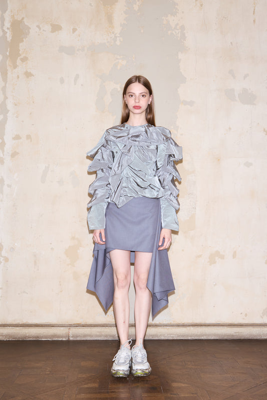 FINOCHIETTO SKIRT GRIS