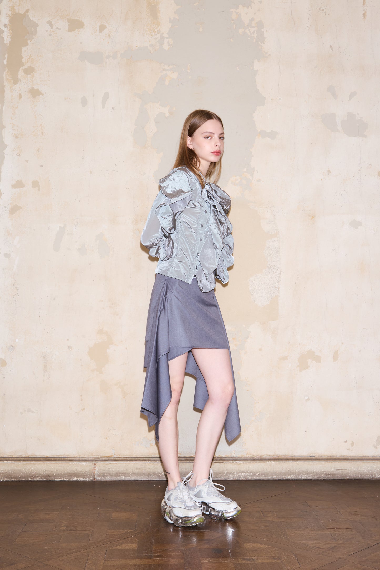 FINOCHIETTO SKIRT GRIS