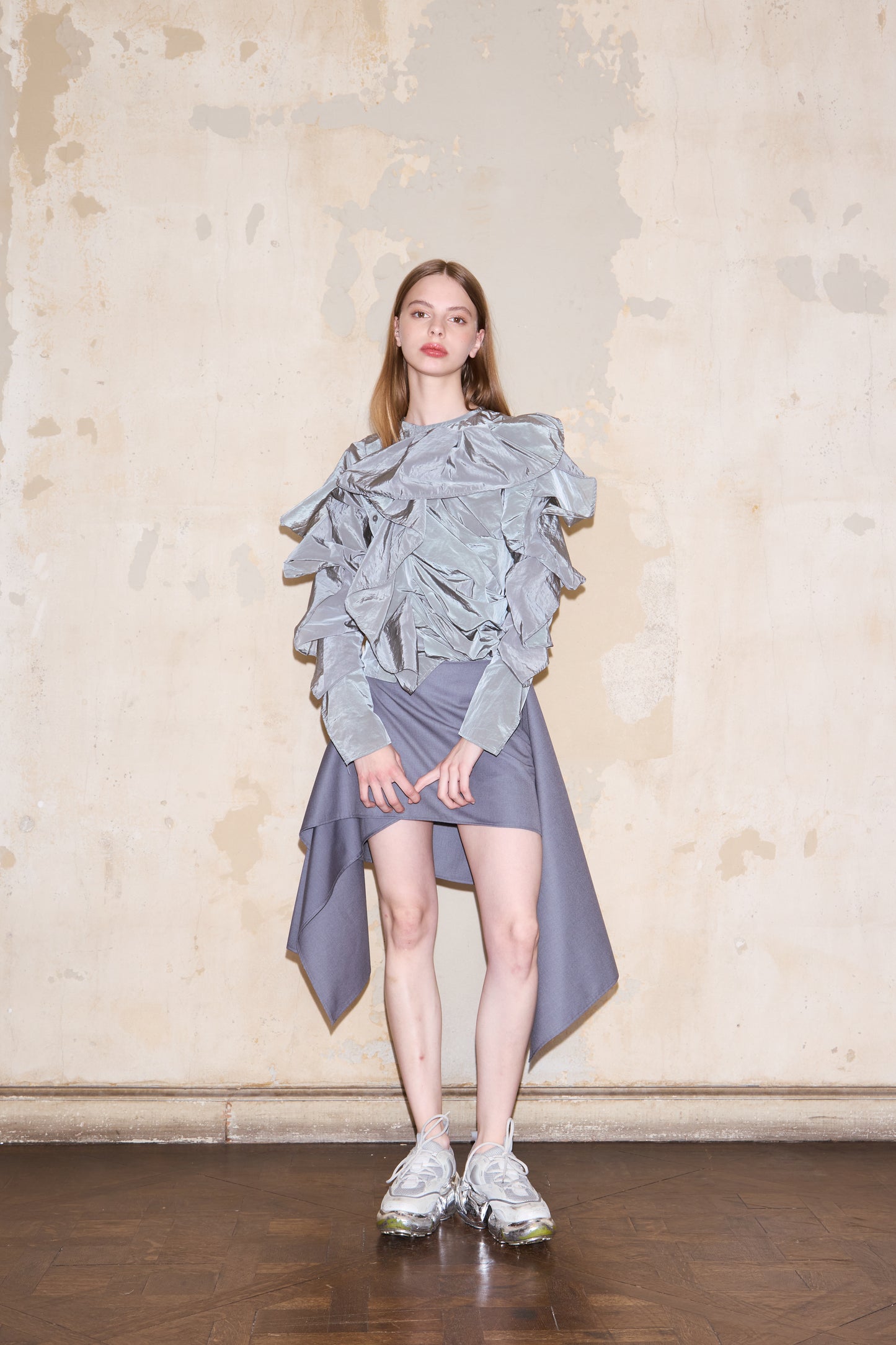 FINOCHIETTO SKIRT GRIS