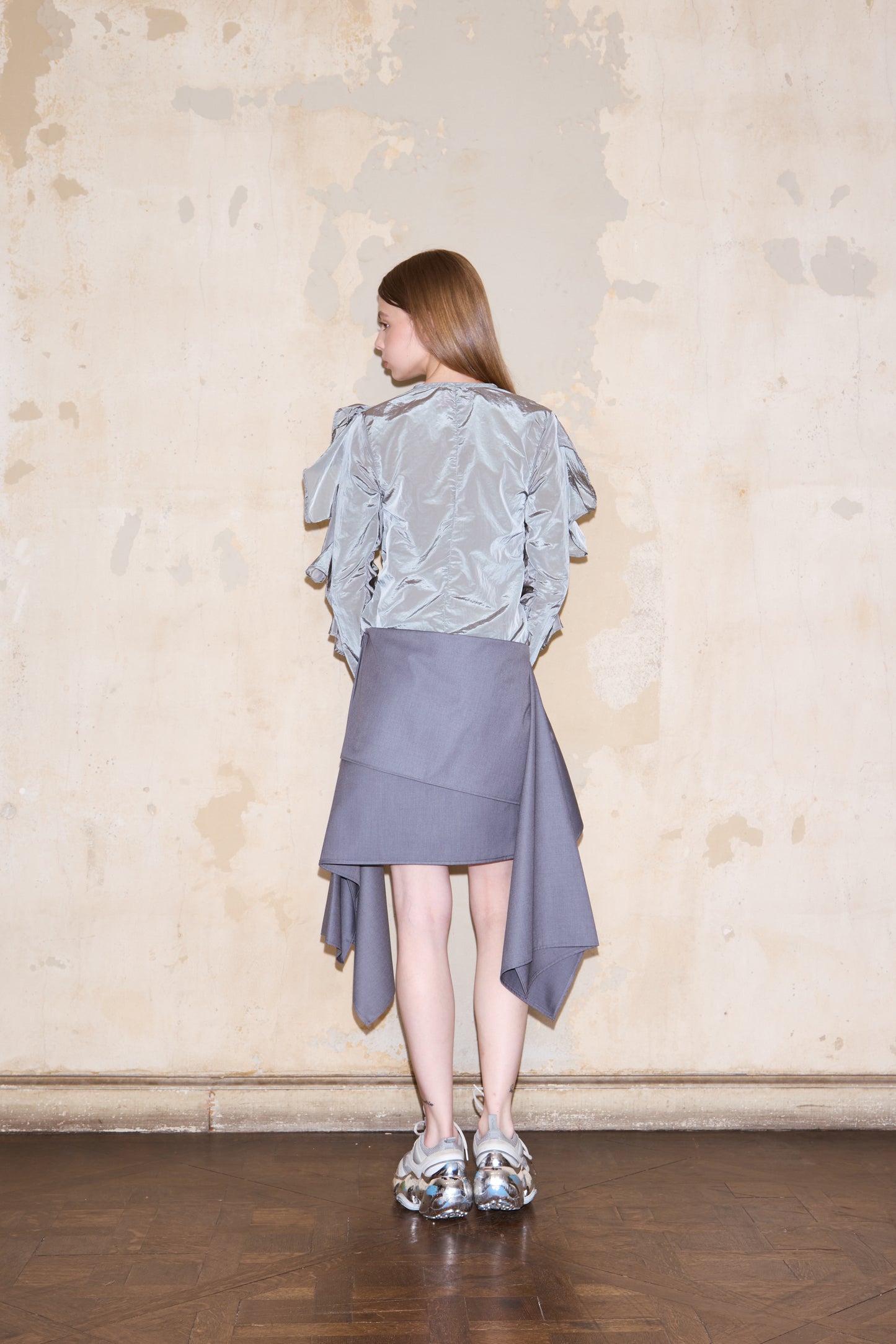 FINOCHIETTO SKIRT GRIS