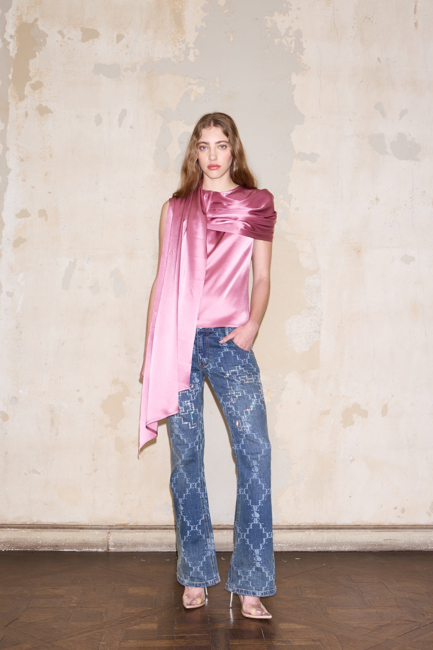 CERRITO BLOUSE ROSA SATIN