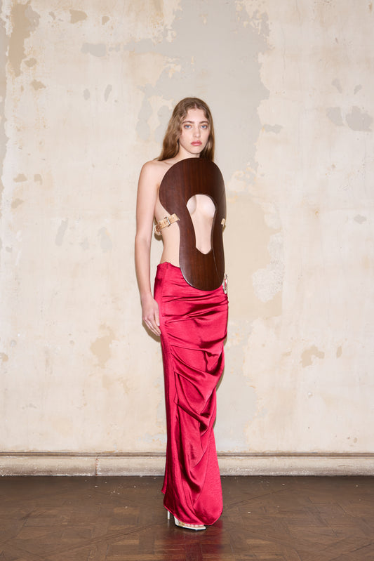 FAMATINA SKIRT BORDEAUX