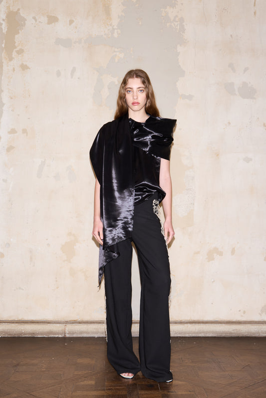 CERRITO BLOUSE NEGRA SATIN