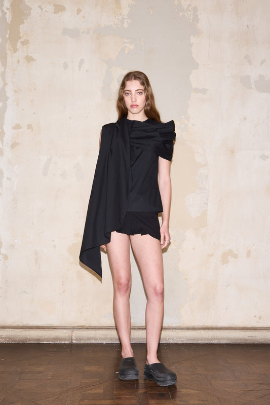 CERRITO BLOUSE NEGRA POPLIN