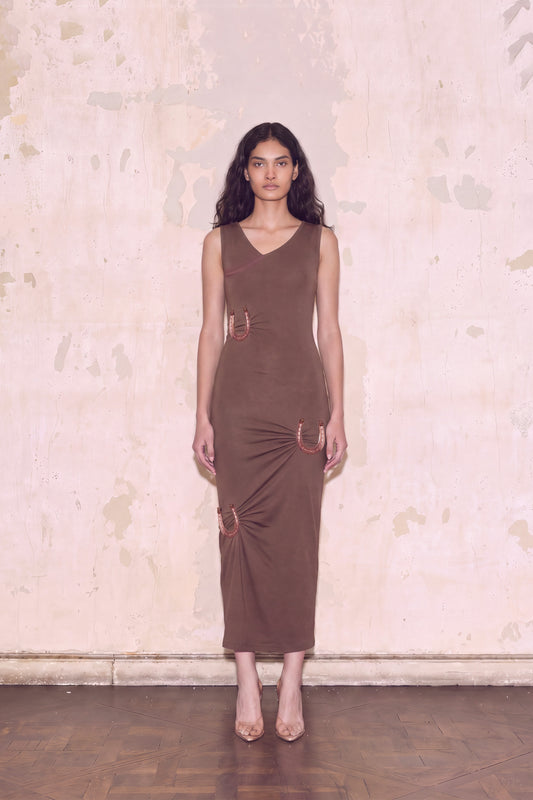 OFRENDA DRESS CHOCOLATE *PRE ORDER*