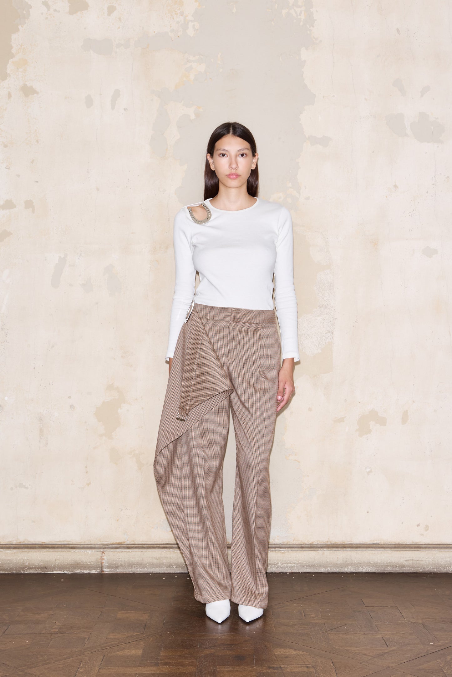 PIZURNO PANT PRINCIPE DE GALES BEIGE