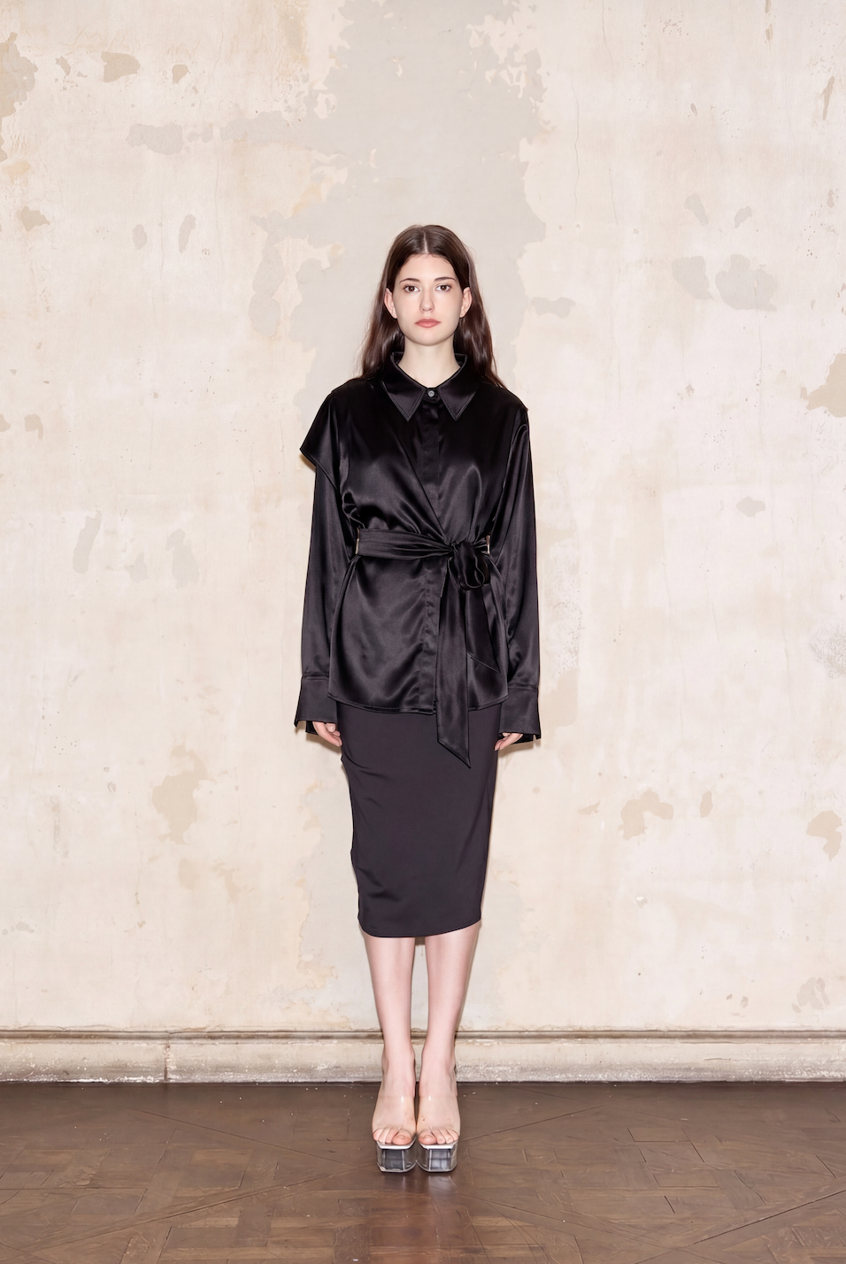 BENCICH BLOUSE NEGRO SATÉN