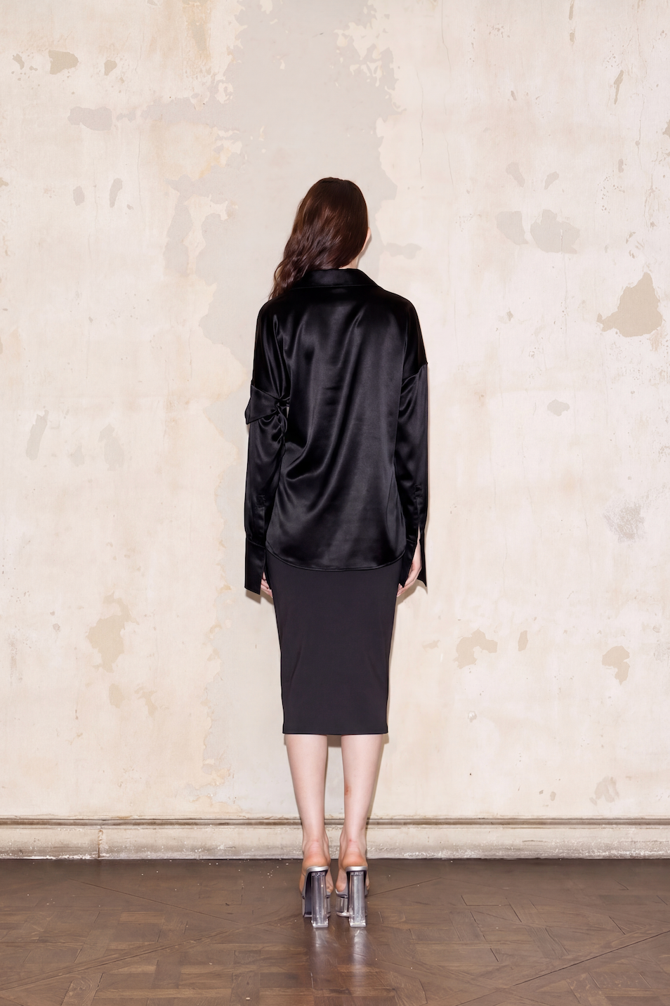 BENCICH BLOUSE NEGRO SATÉN