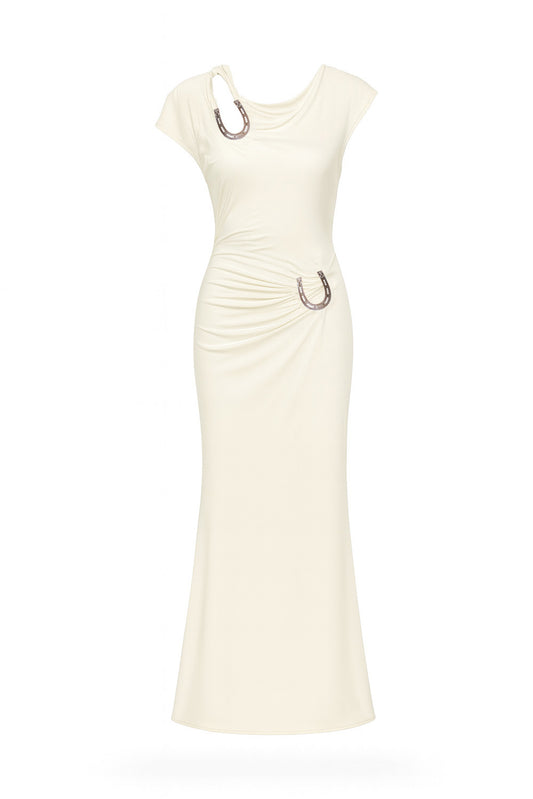 DEVOTO DRESS OFF WHITE