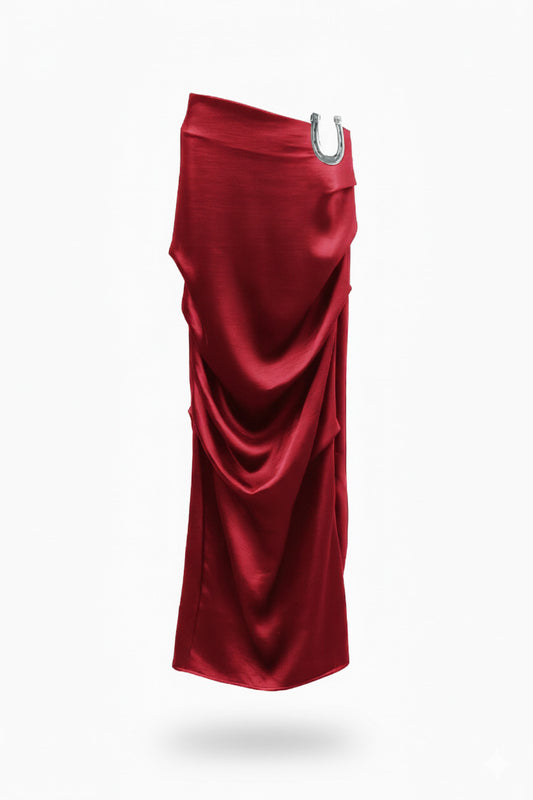 FAMATINA SKIRT BORDEAUX