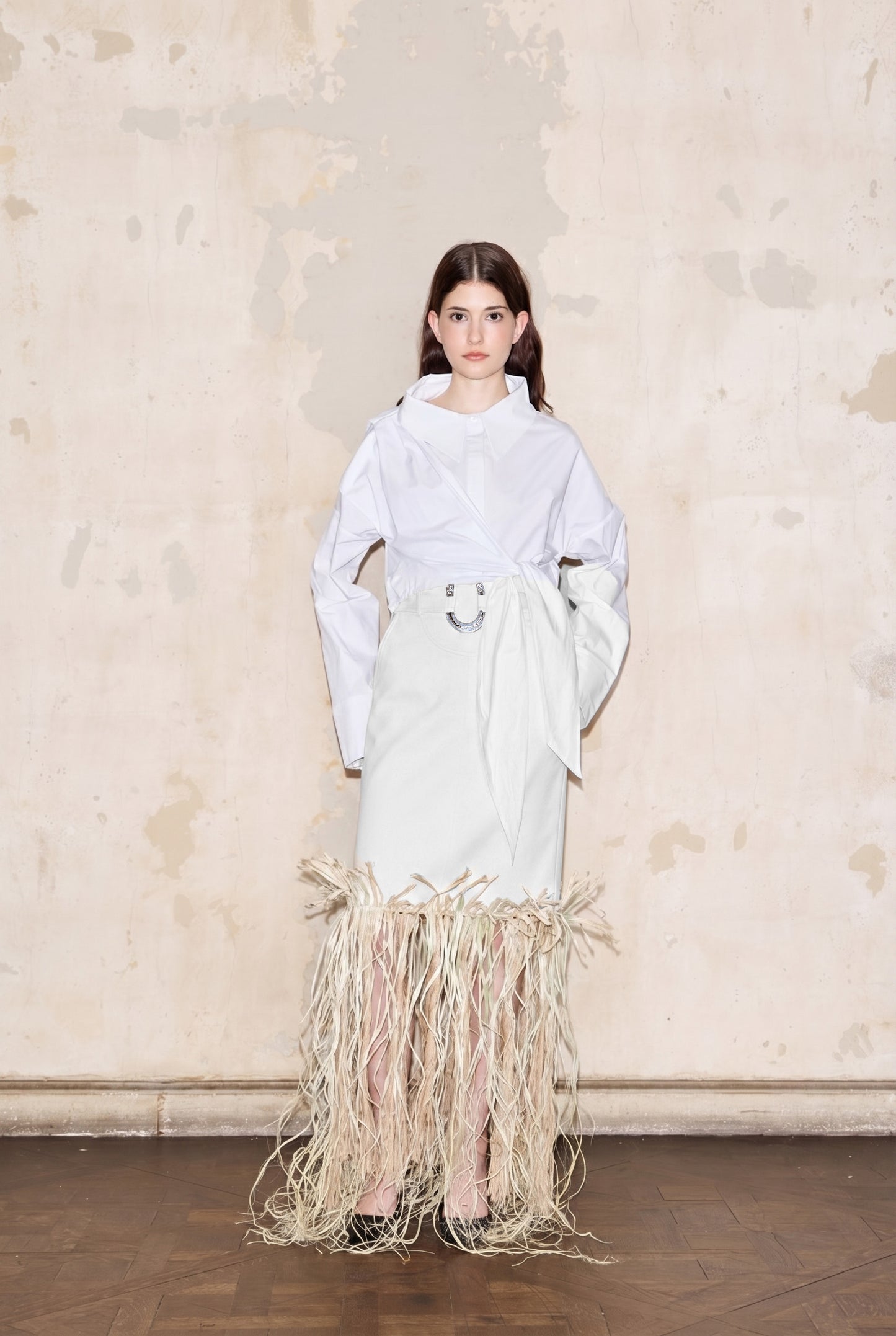 FERRE SKIRT OFF-WHITE - 𝙝𝙚𝙘𝙝𝙤 𝙖 𝙥𝙚𝙙𝙞𝙙𝙤