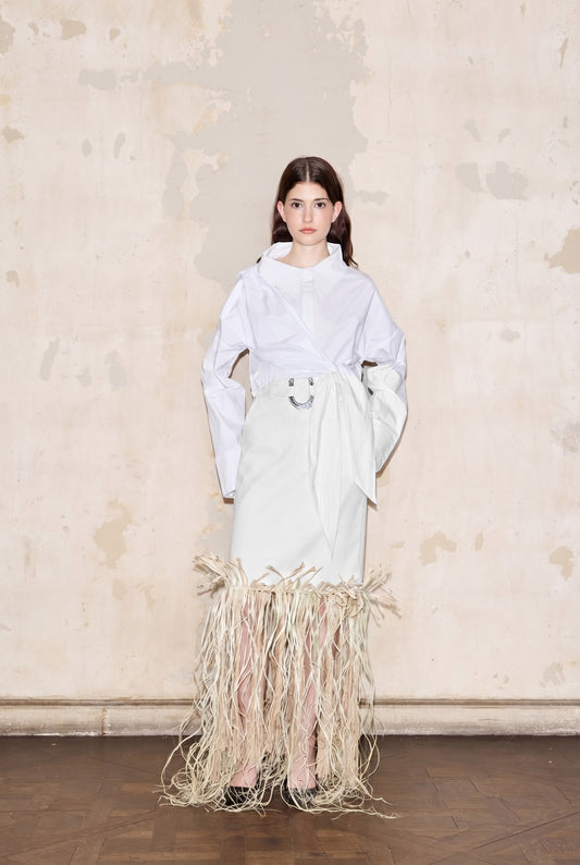 FERRE SKIRT OFF-WHITE - 𝙝𝙚𝙘𝙝𝙤 𝙖 𝙥𝙚𝙙𝙞𝙙𝙤