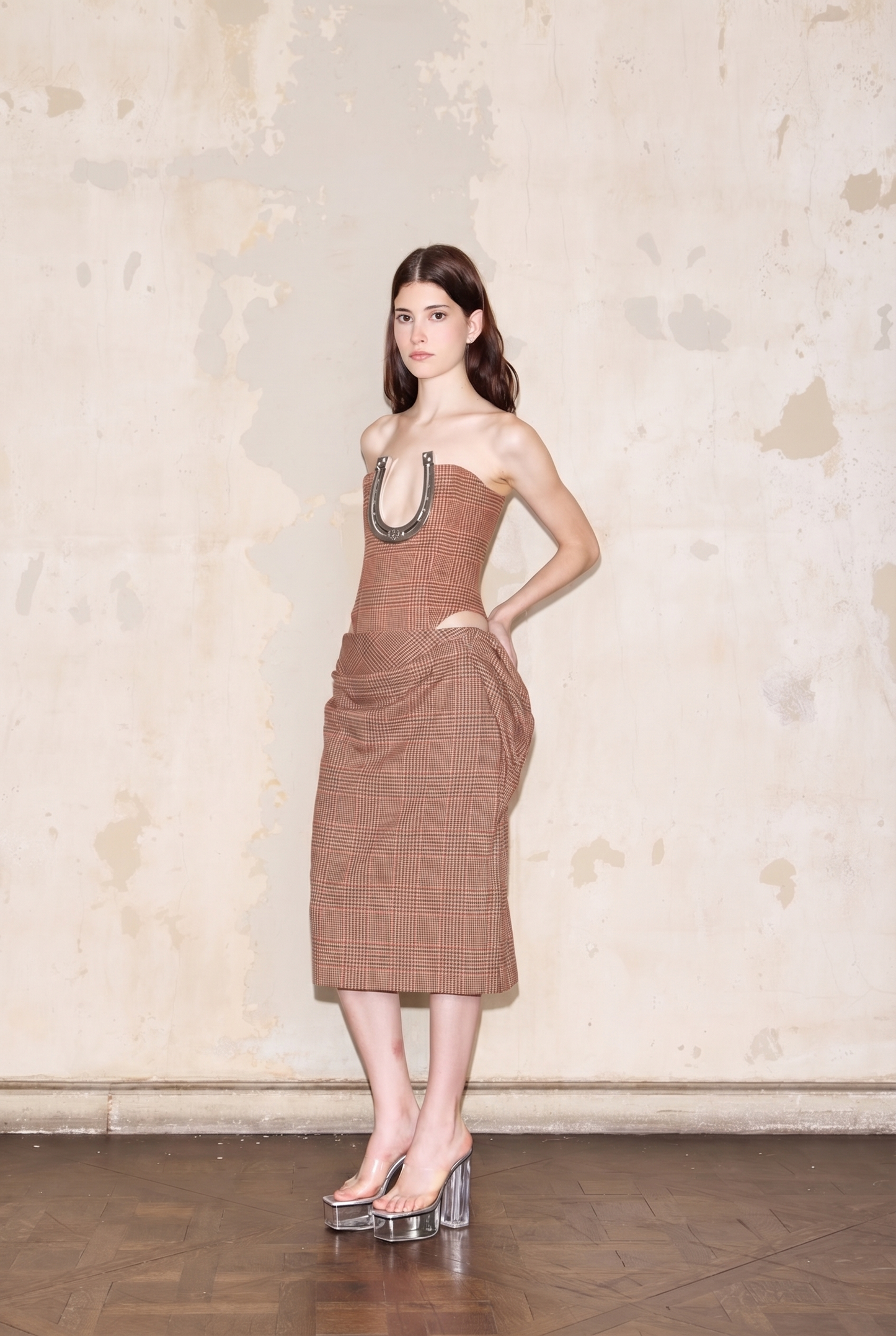 FREYRE SKIRT PRINCIPE DE GALES ROJO